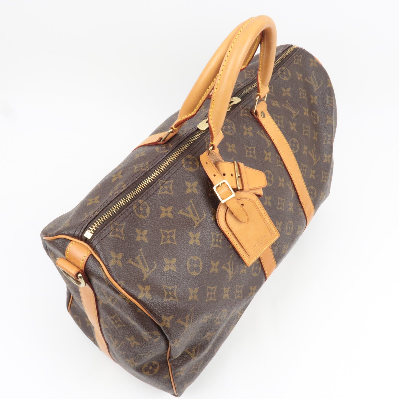 Louis Vuitton Monogram Keepall Bandouliere 45 Travel Bag M41418 TH0924 *Strap, Name tag, Poignet