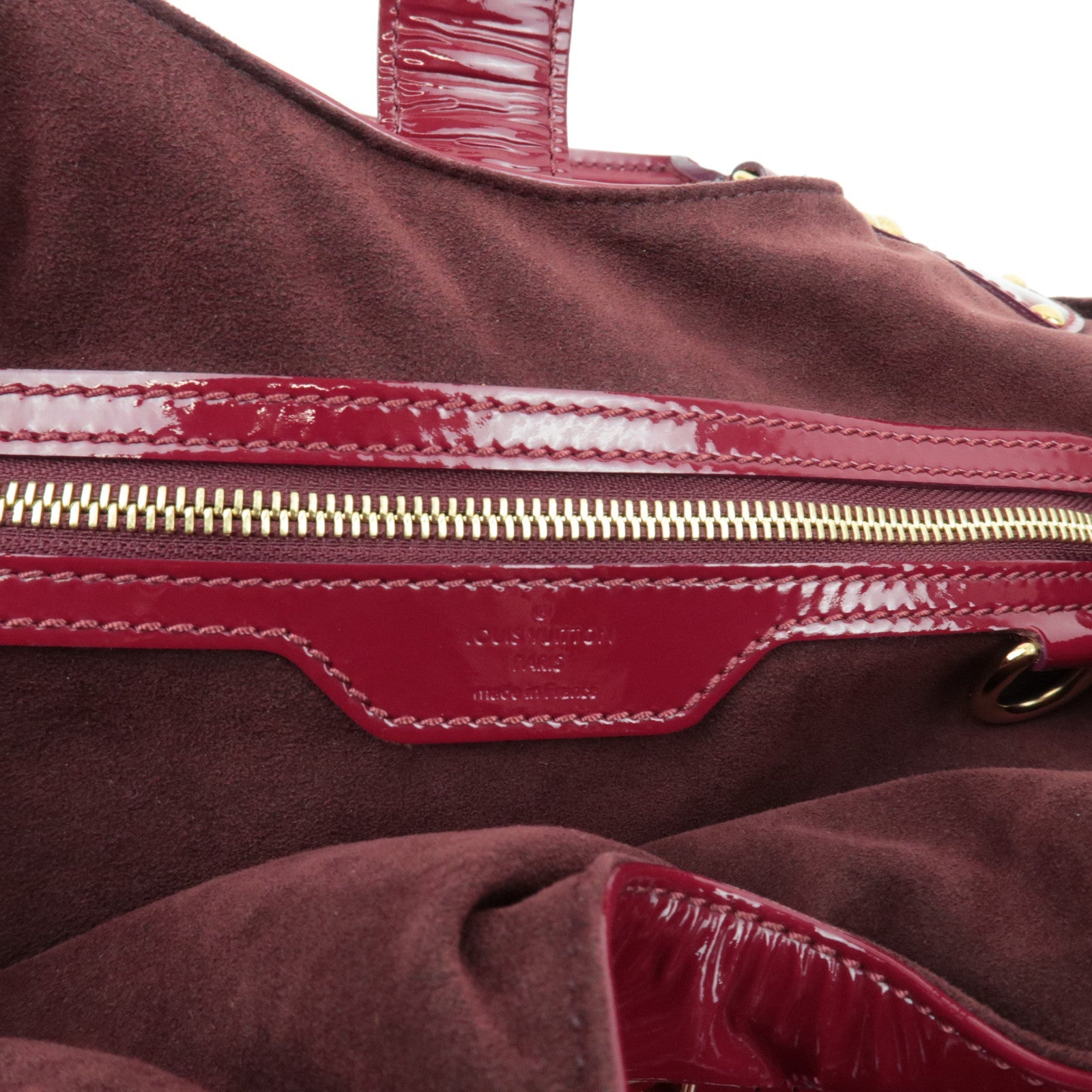 Louis Vuitton Monogram Mahina Surya L Handbag Patent Leather Cerise M95880 SP2009