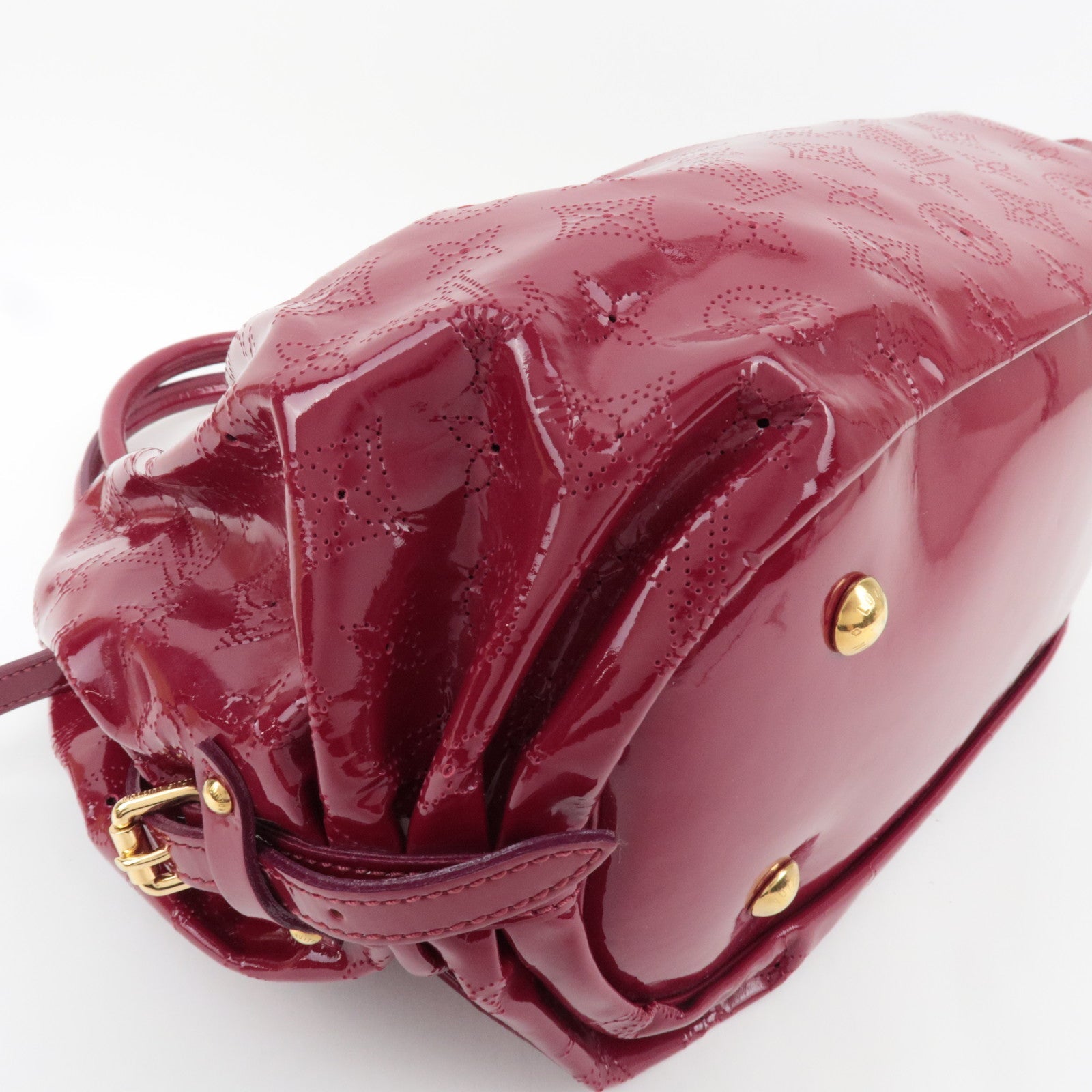 Louis Vuitton Monogram Mahina Surya L Handbag Patent Leather Cerise M95880 SP2009