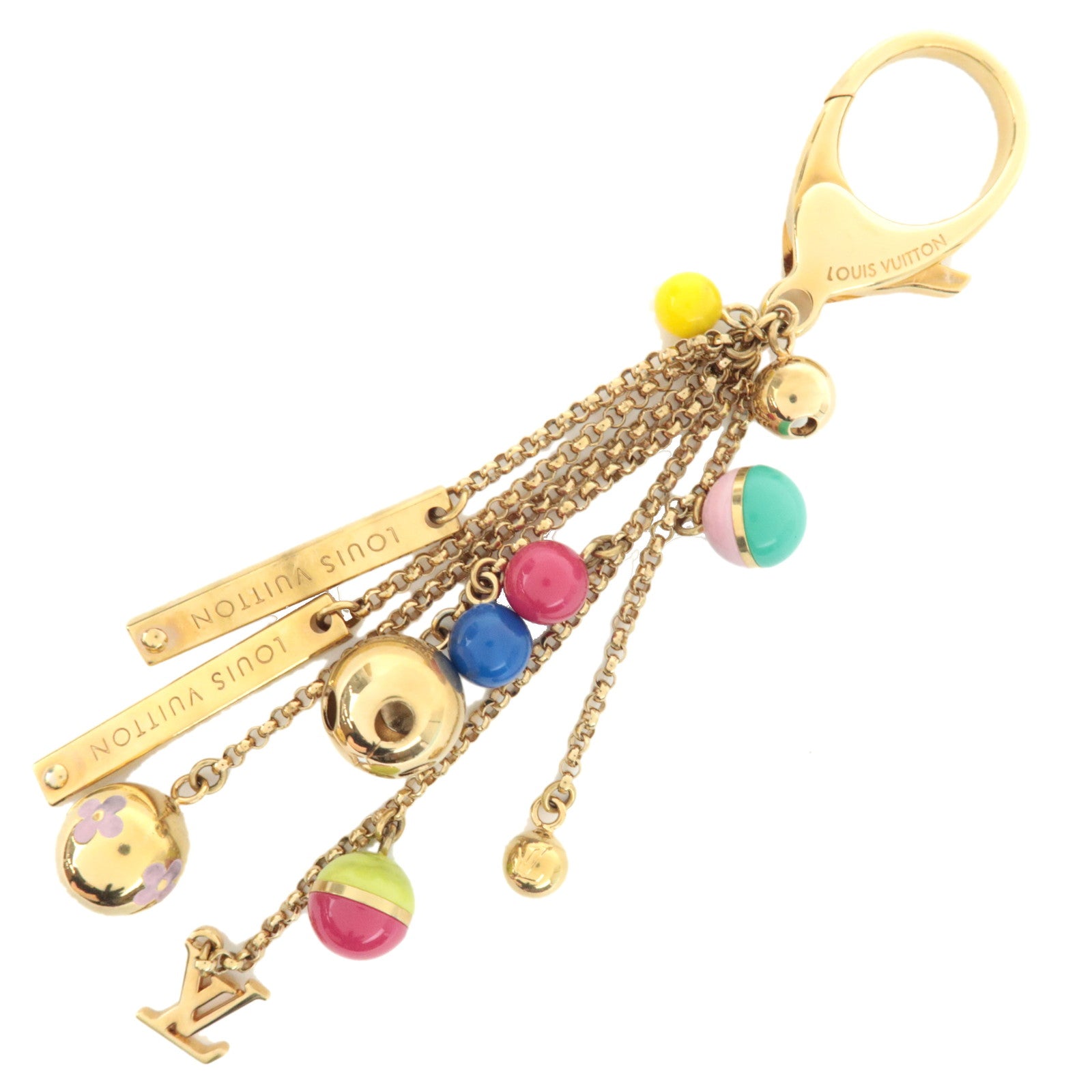 Louis Vuitton Porte Cles Grelot Bag Charm Metal Gold M62227 *Dust bag79348