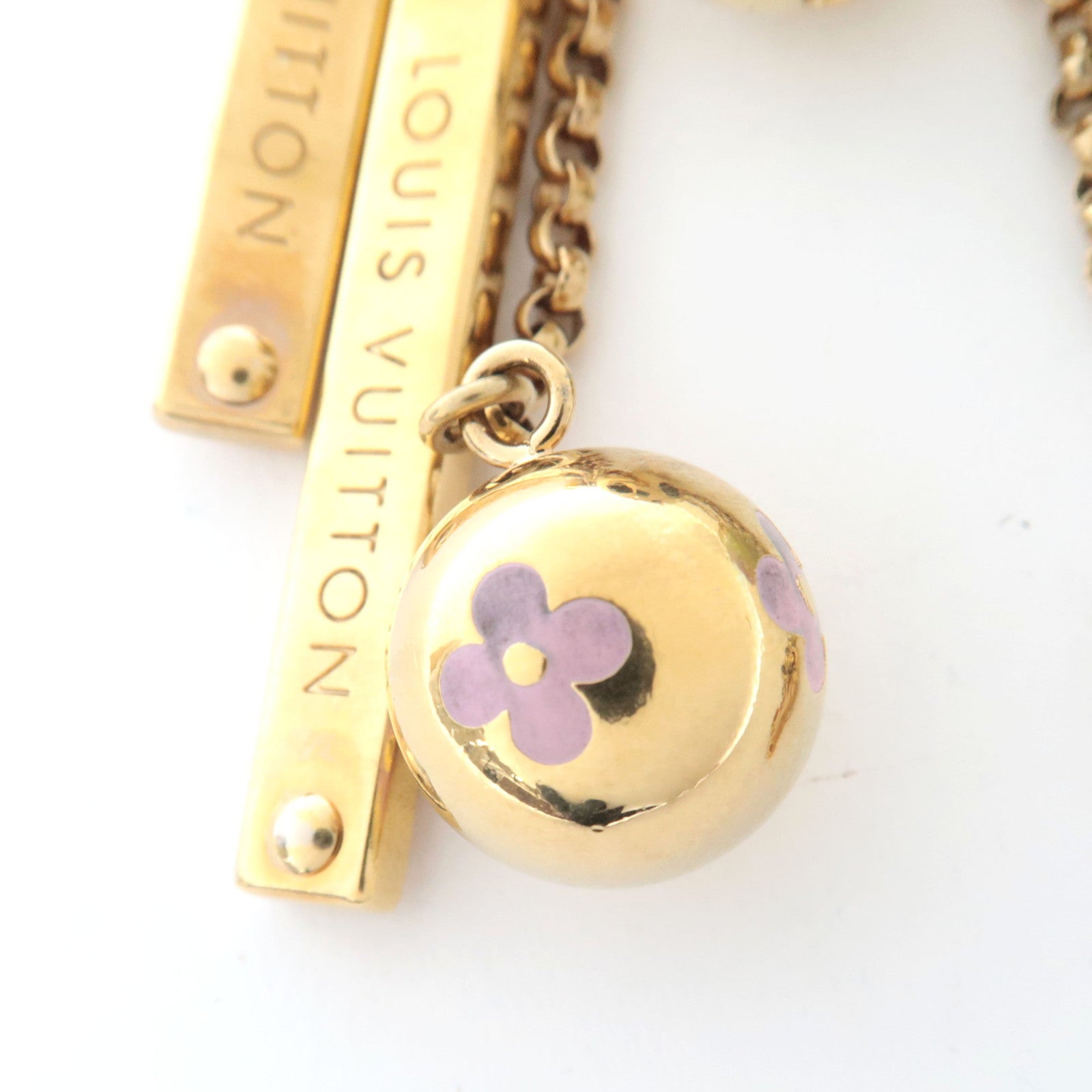 Louis Vuitton Porte Cles Grelot Bag Charm Metal Gold M62227 *Dust bag