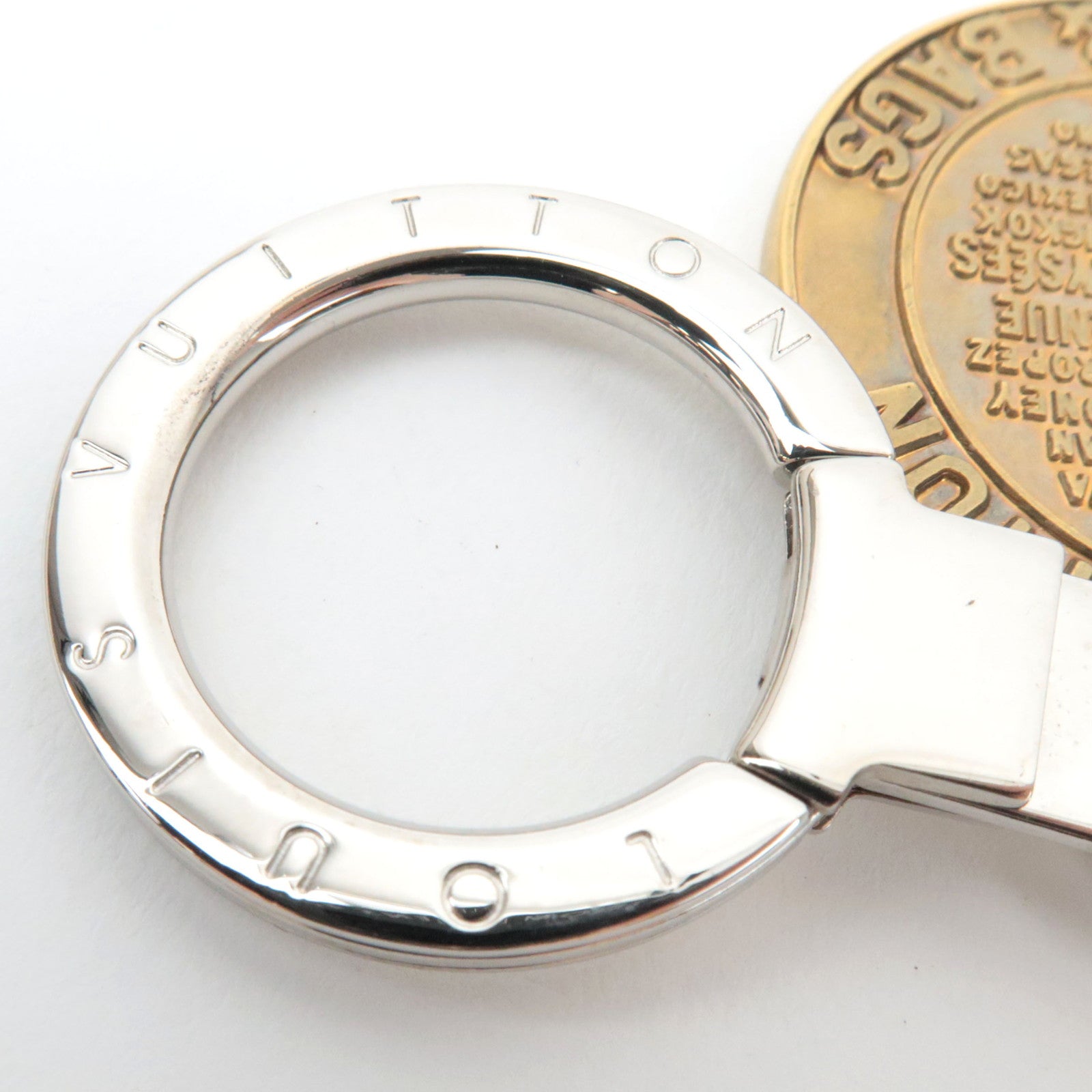 Louis Vuitton Porte Cles Chaine T&B Bag Charm Metal Gold M60071 *Dust bag