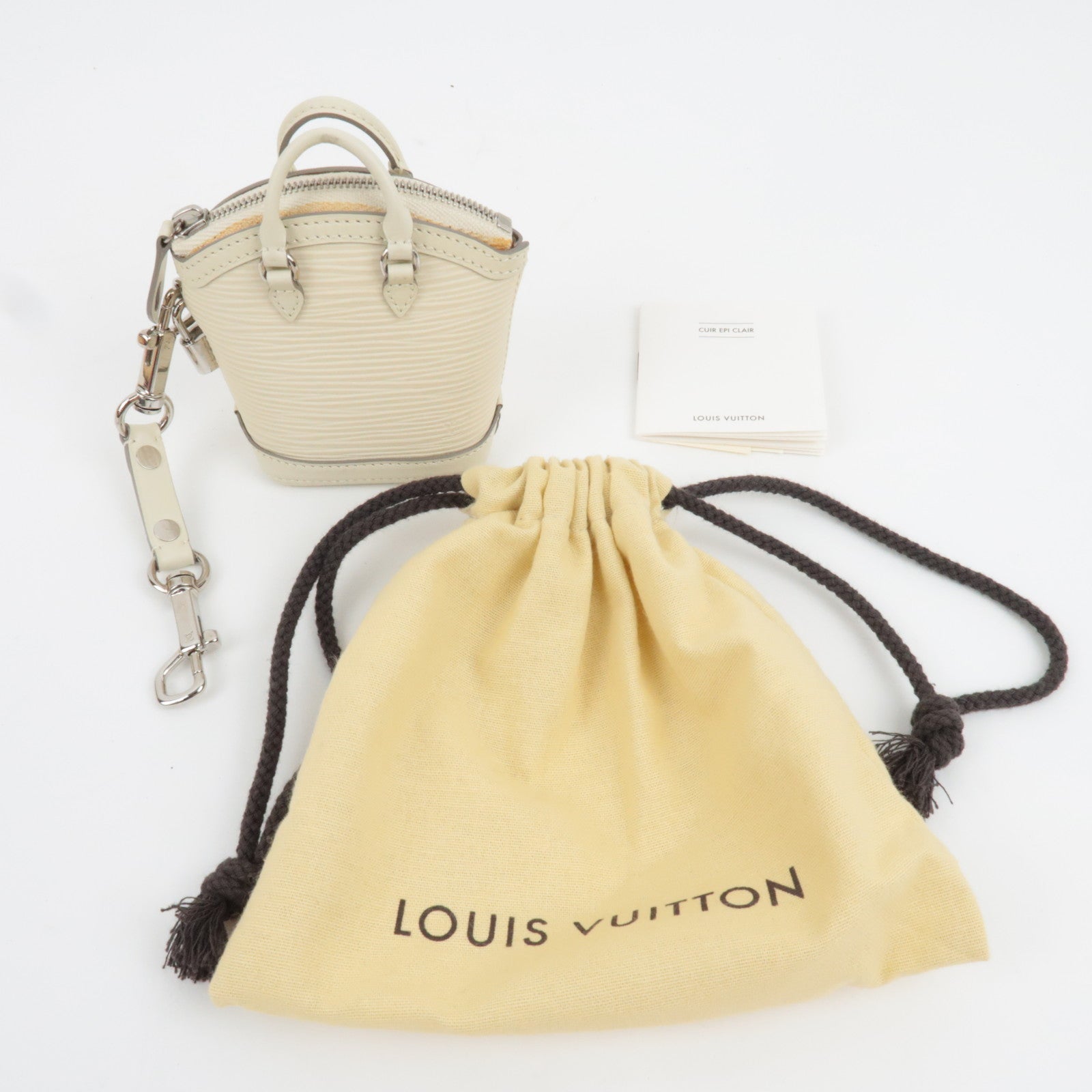 Louis Vuitton Epi Mini Lockit Bag Charm Yvoire M6001J *Dust bag, Clip