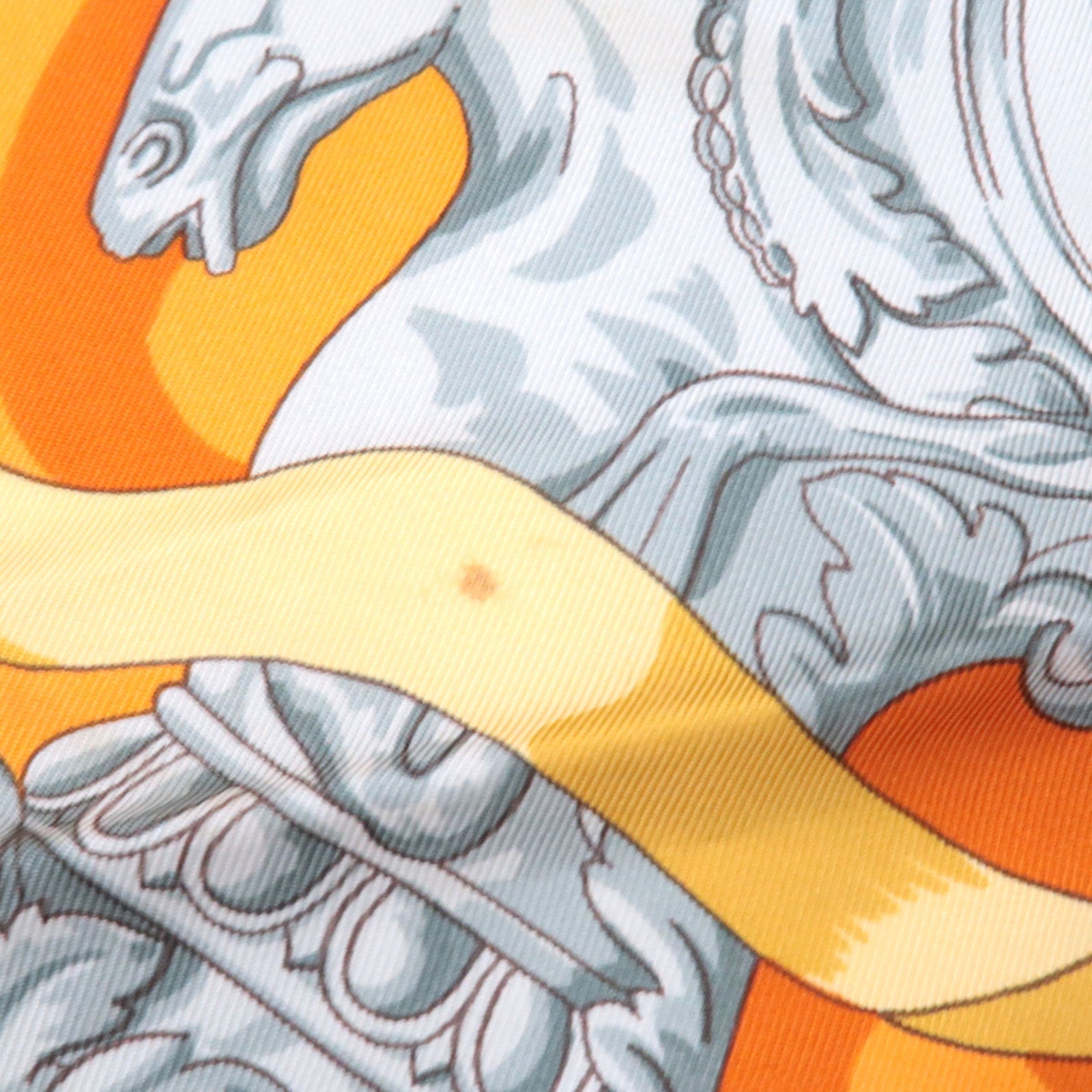 HERMES Carre 90 Scarf FERRONNERIE 100% Silk Orange