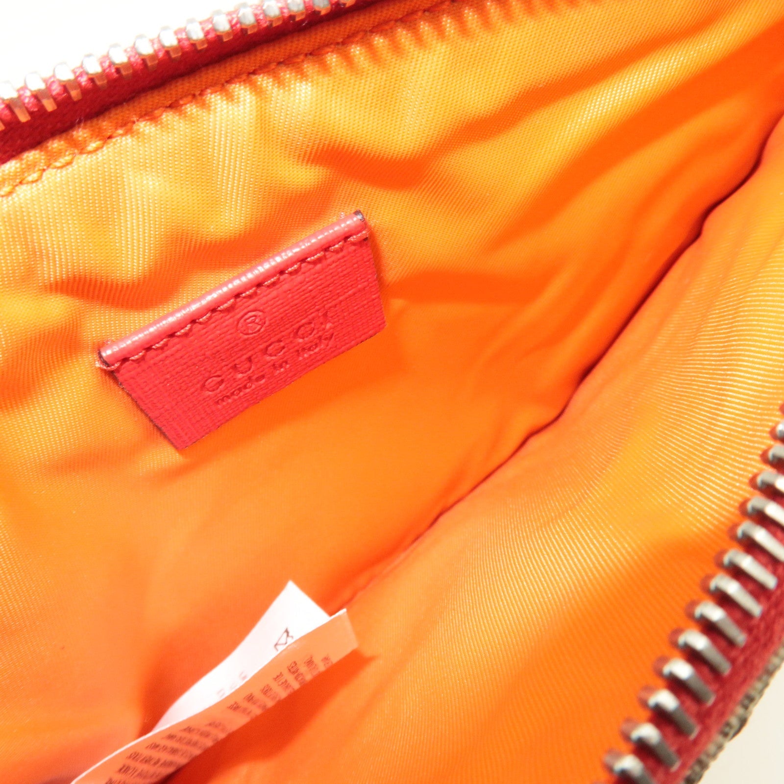 GUCCI Children's Bow Pouch GG Supreme Leather Beige Multicolor 457233