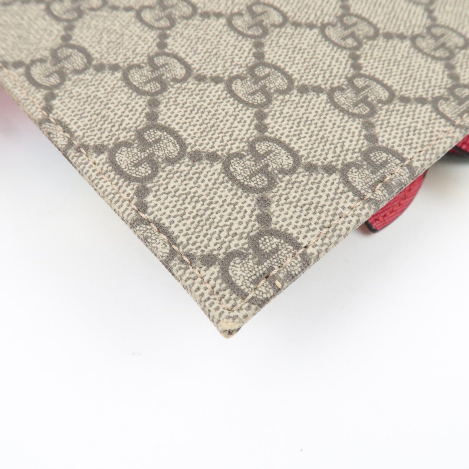 GUCCI Children's Bow Pouch GG Supreme Leather Beige Multicolor 457233