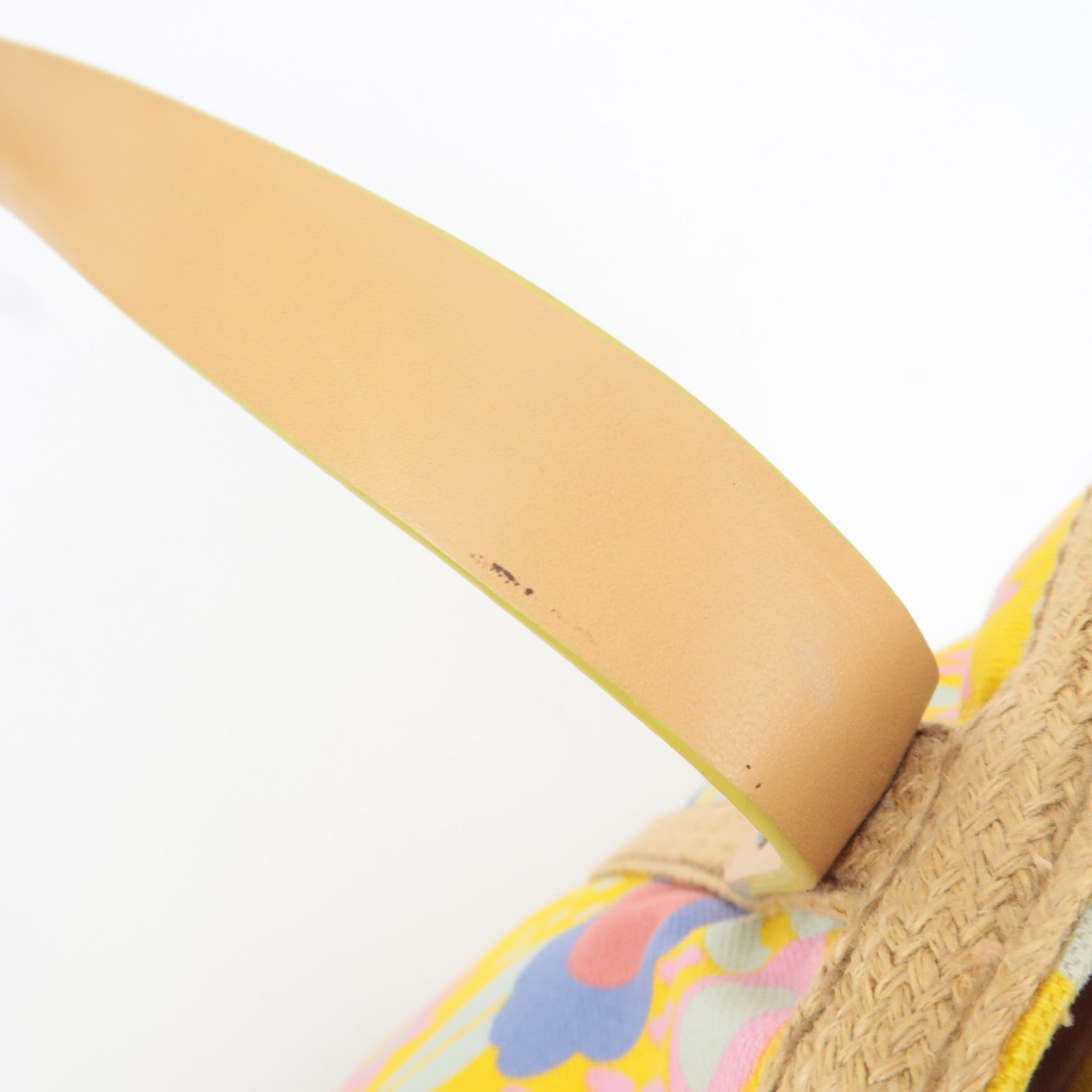 CHANEL High Summer Flower Tote Bag Canvas Leather Yellow Beige 8313589