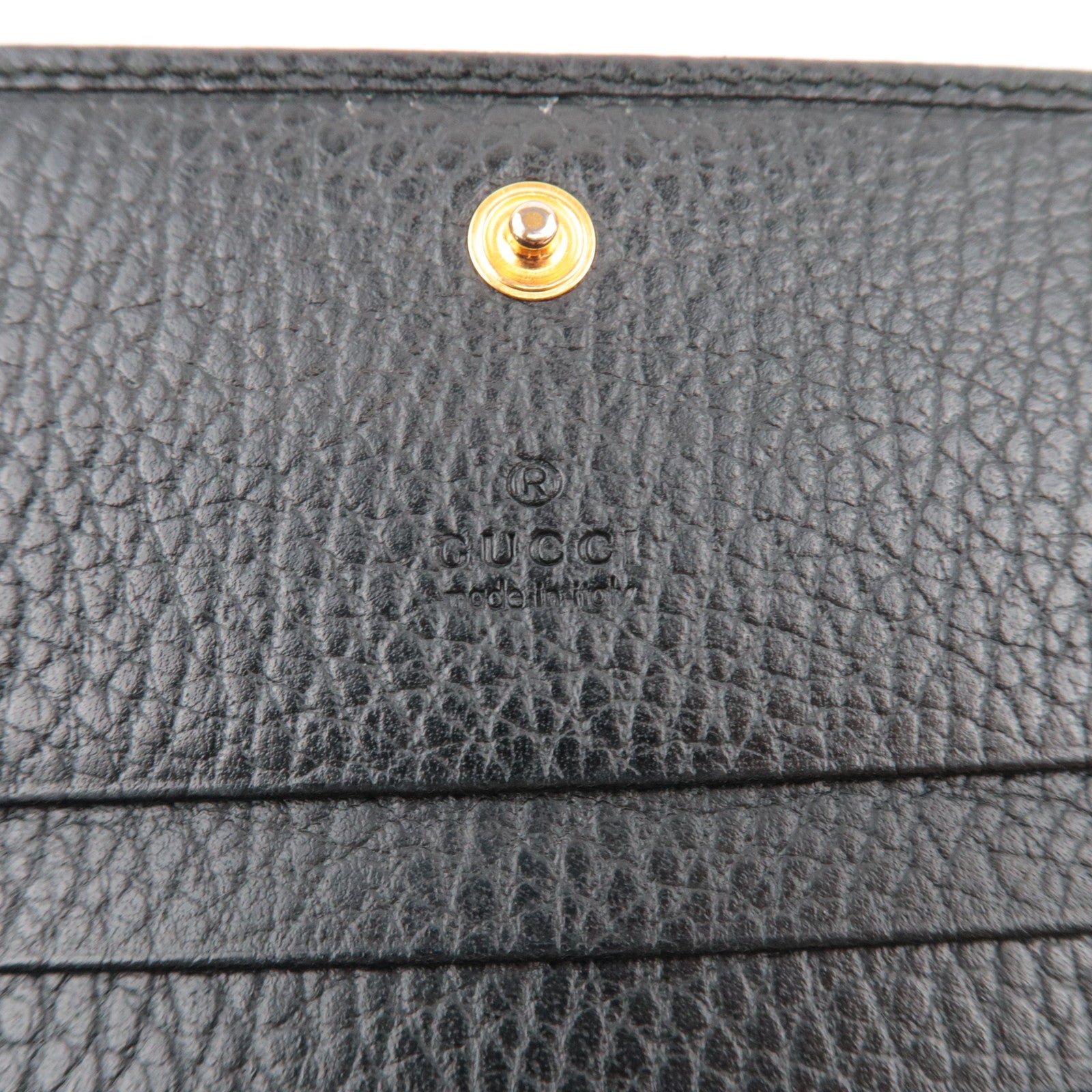 GUCCI GG Marmont Bifold Wallet Leather Black 456126 *Dust bag