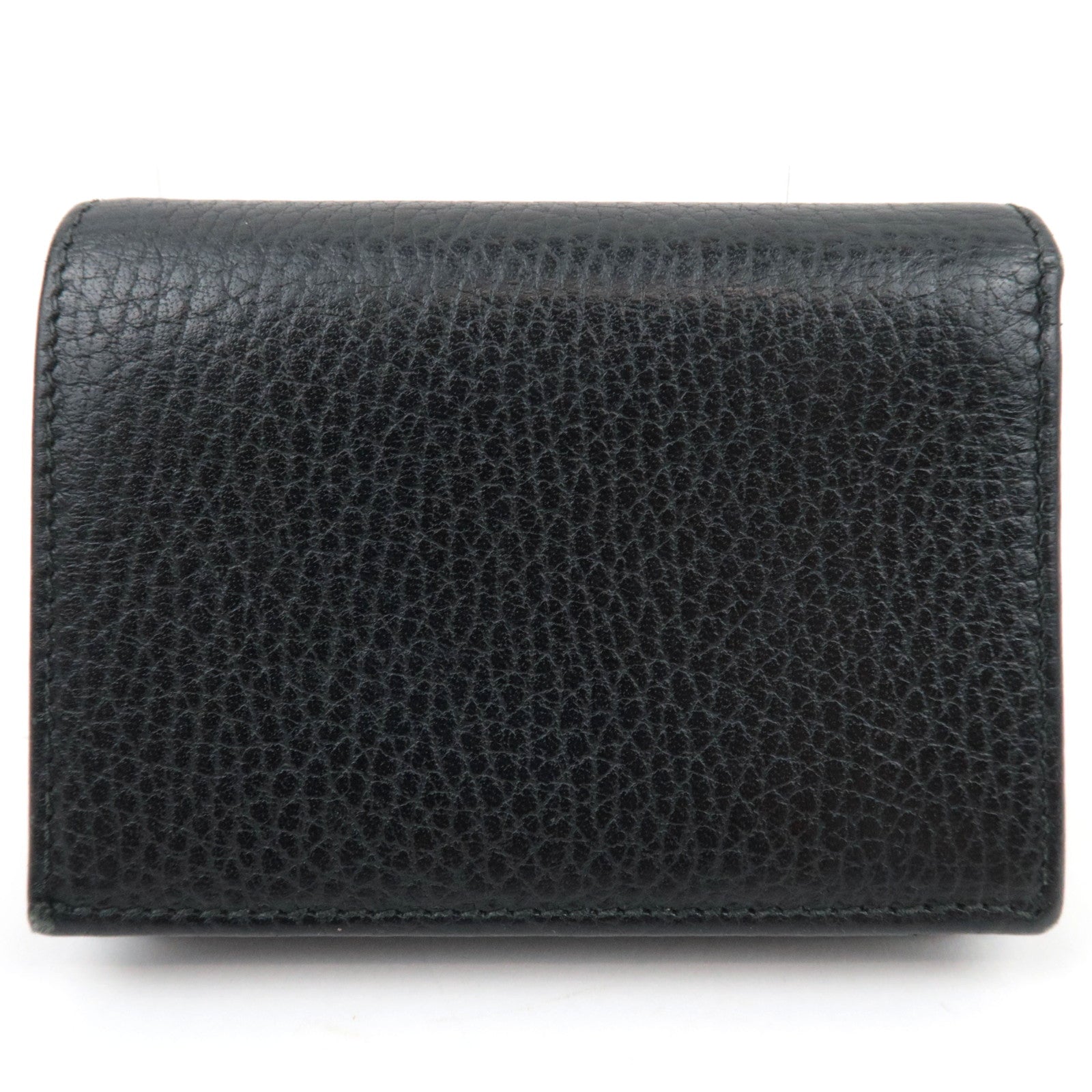 GUCCI GG Marmont Bifold Wallet Leather Black 456126 *Dust bag