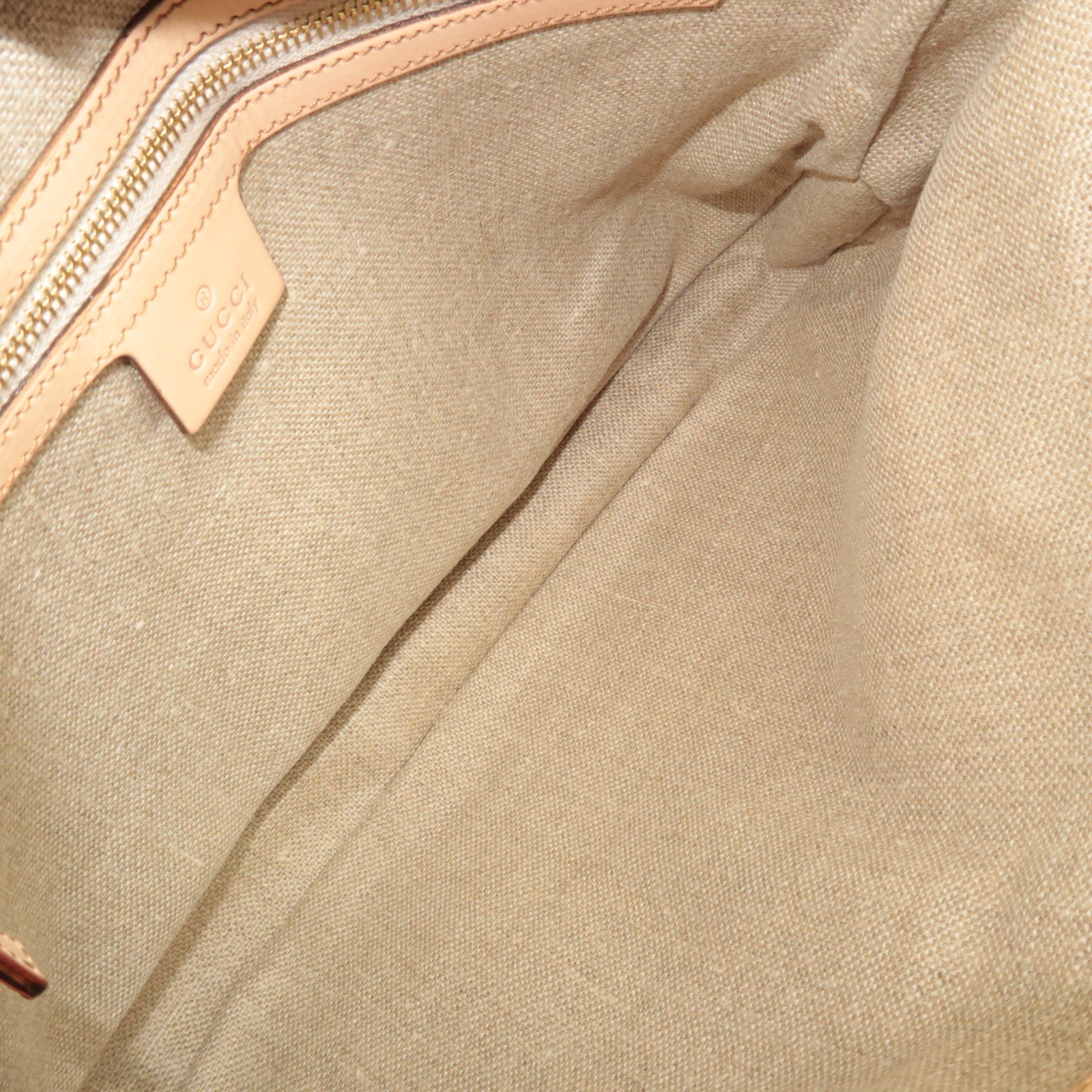 GUCCI New Jackie Flora One Shoulder Bag Canvas Leather Ivory Beige 137335