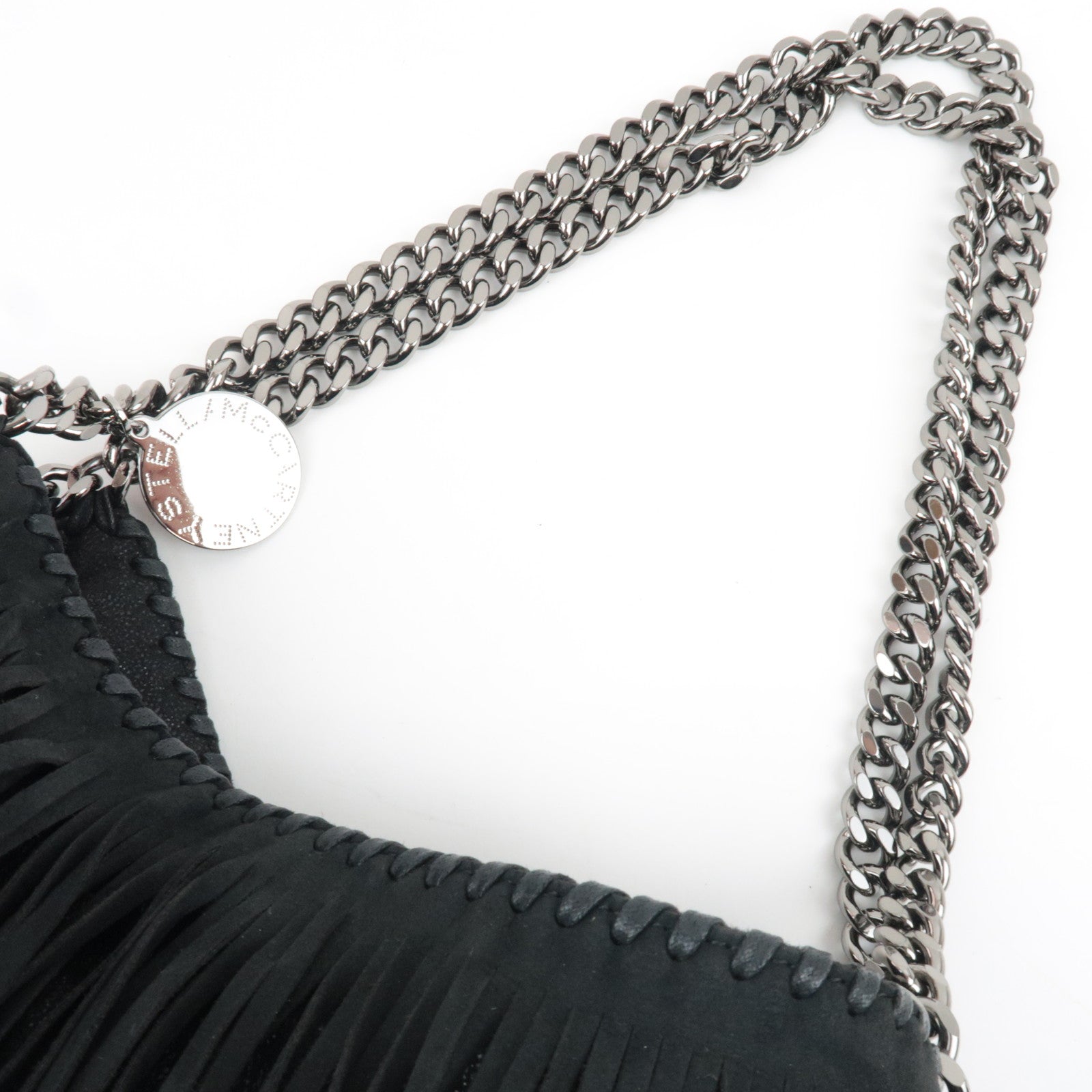 Stella McCartney Falabella Fringe Chain Tote Bag Black *Dust bag