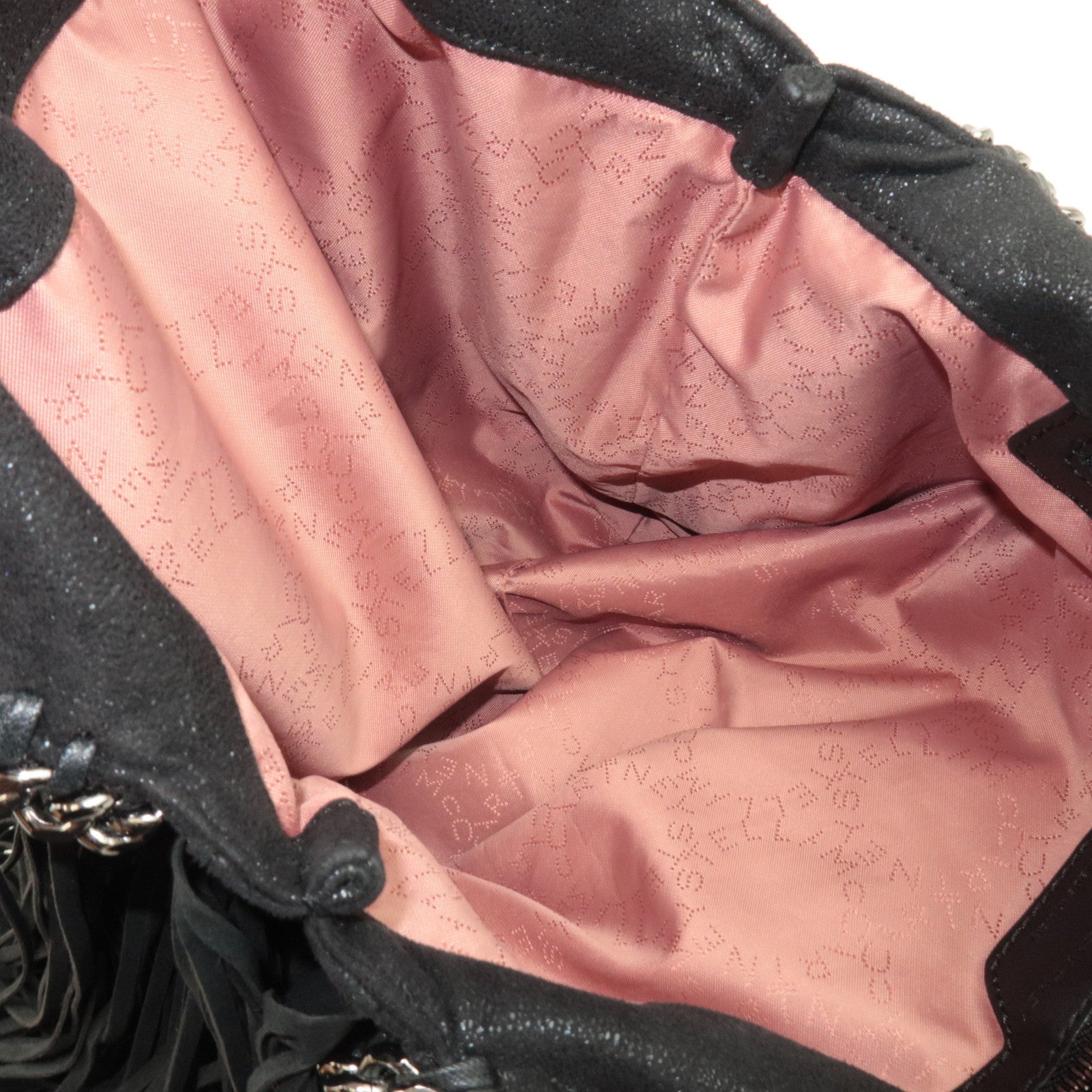 Stella McCartney Falabella Fringe Chain Tote Bag Black *Dust bag