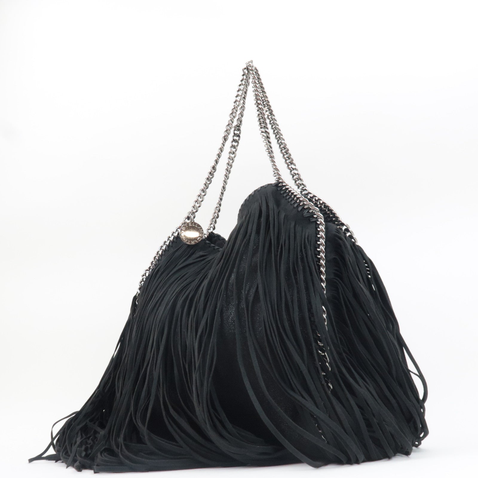 Stella McCartney Falabella Fringe Chain Tote Bag Black *Dust bag