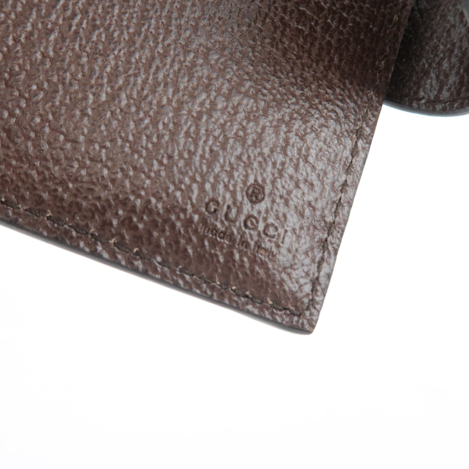 GUCCI Sherry Ophidia Card and Coin Case GG Supreme Leather Beige Brown 699353