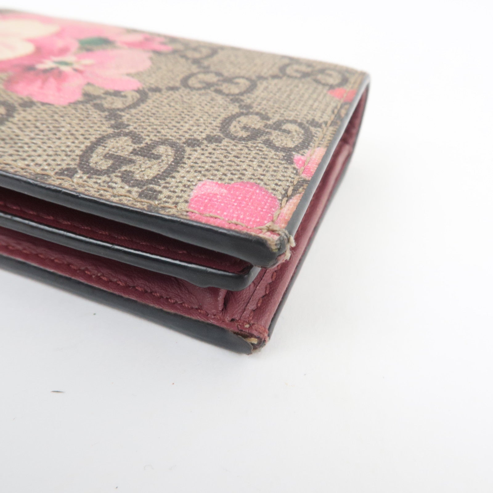 GUCCI GG Blooms Bifold Wallet GG Supreme Beige 453176