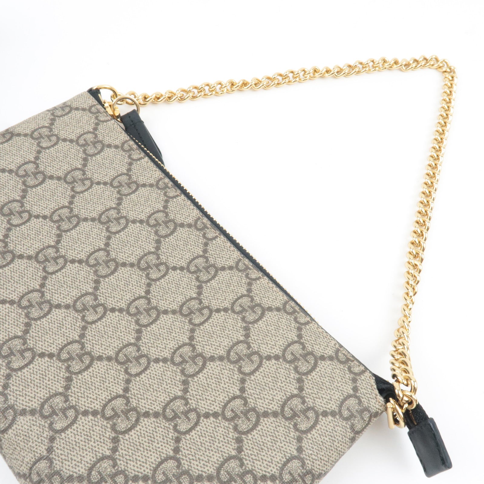 GUCCI GG Supreme Chain Wallet Bag WOC Beige 428449 *Box. Dust bag