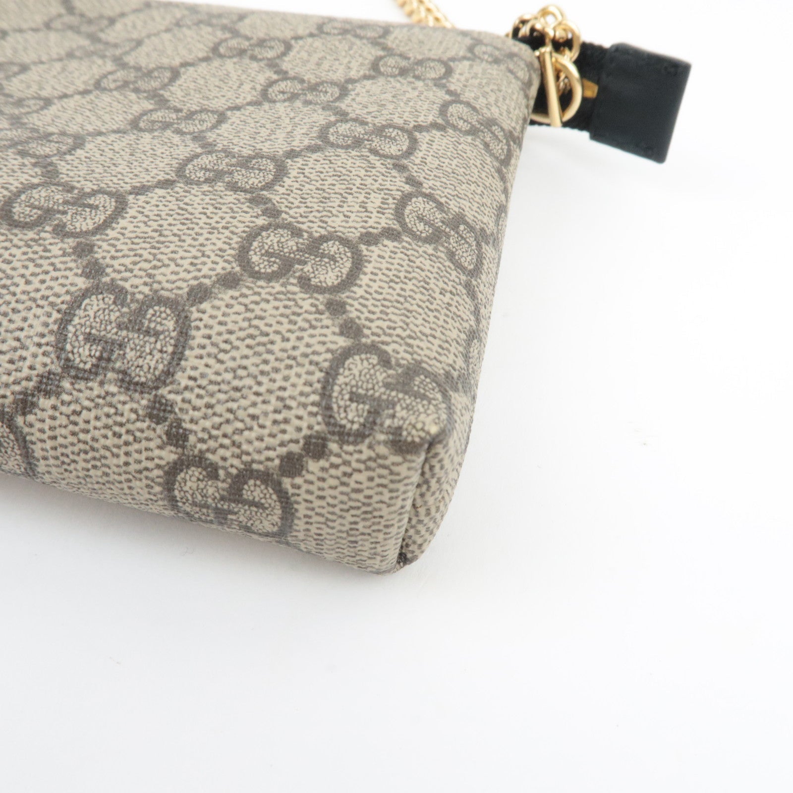 GUCCI GG Supreme Chain Wallet Bag WOC Beige 428449 *Box. Dust bag