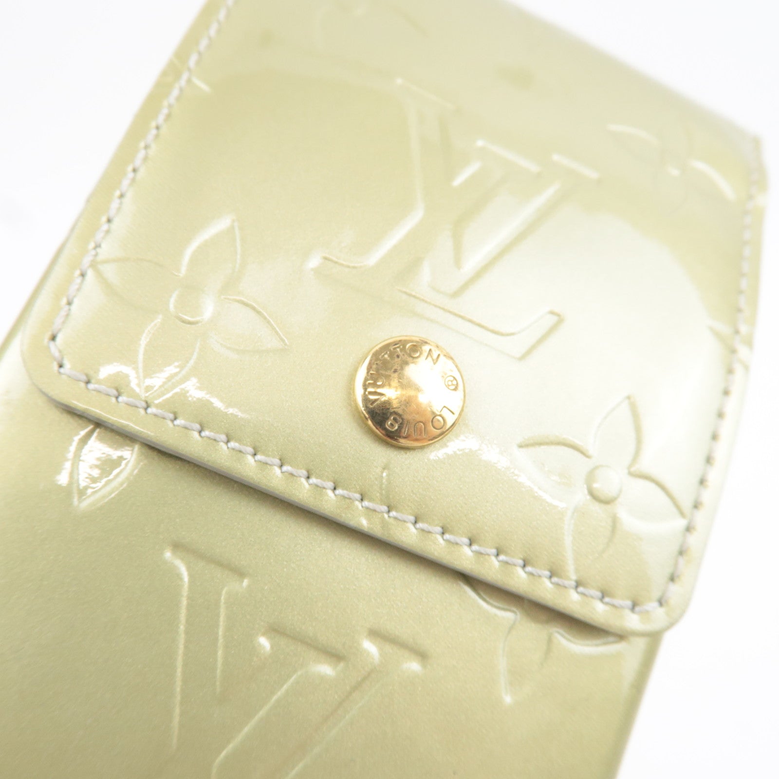 Louis Vuitton Monogram Vernis Cigarette Case Mini Pouch Gris M91050 TH0010