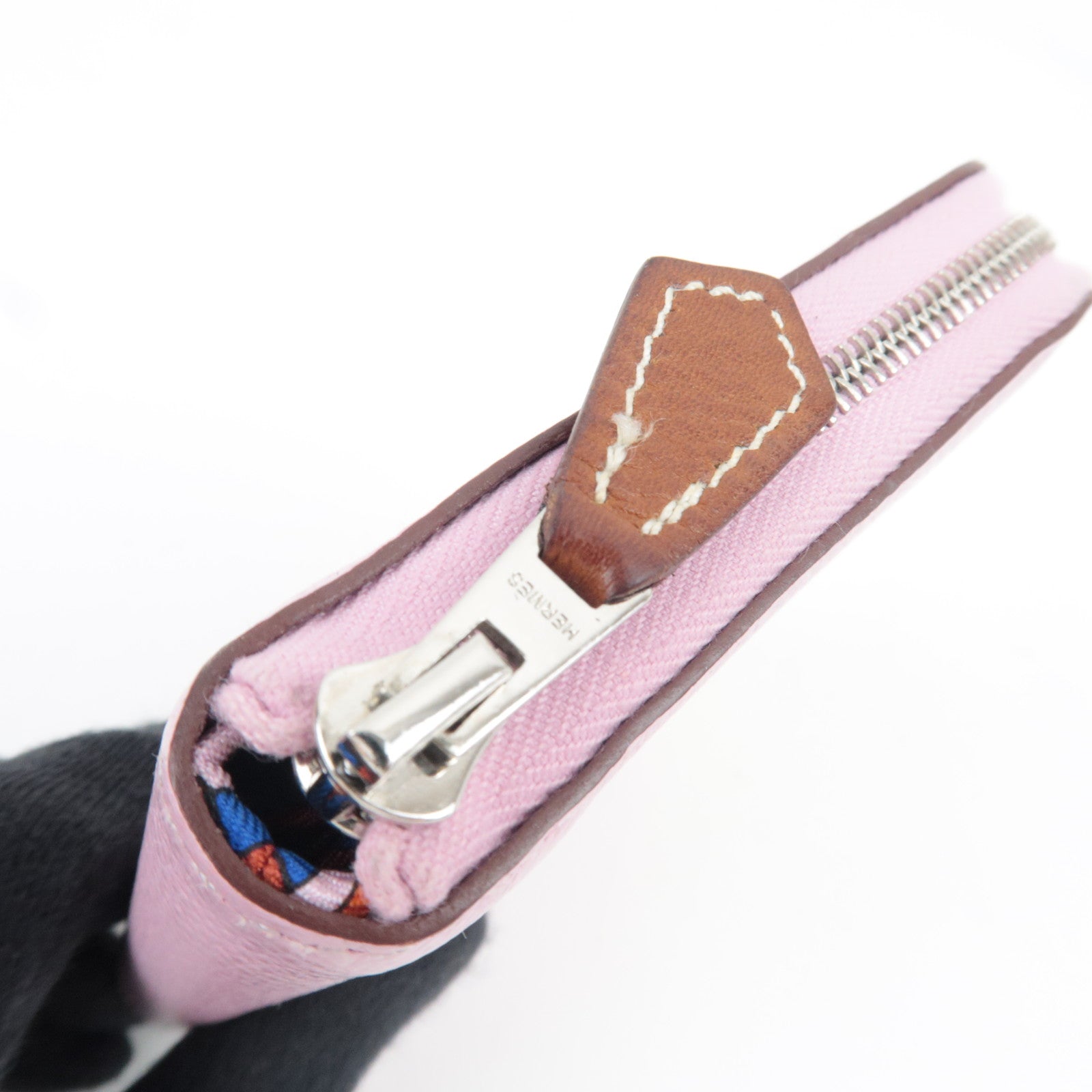 HERMES Azap Silkin Compact Wallet Veau Epsom Pink Z STAMP (2021) *Box