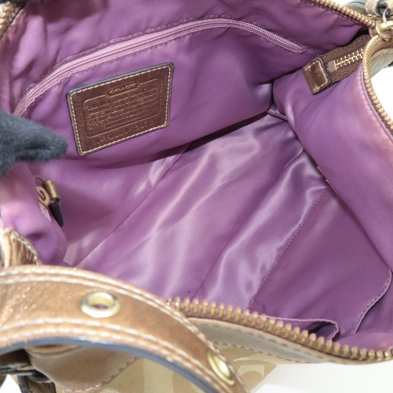 COACH Set of 3 Shoulder Bag Tote Bag Canvas Leather Black Beige Brown