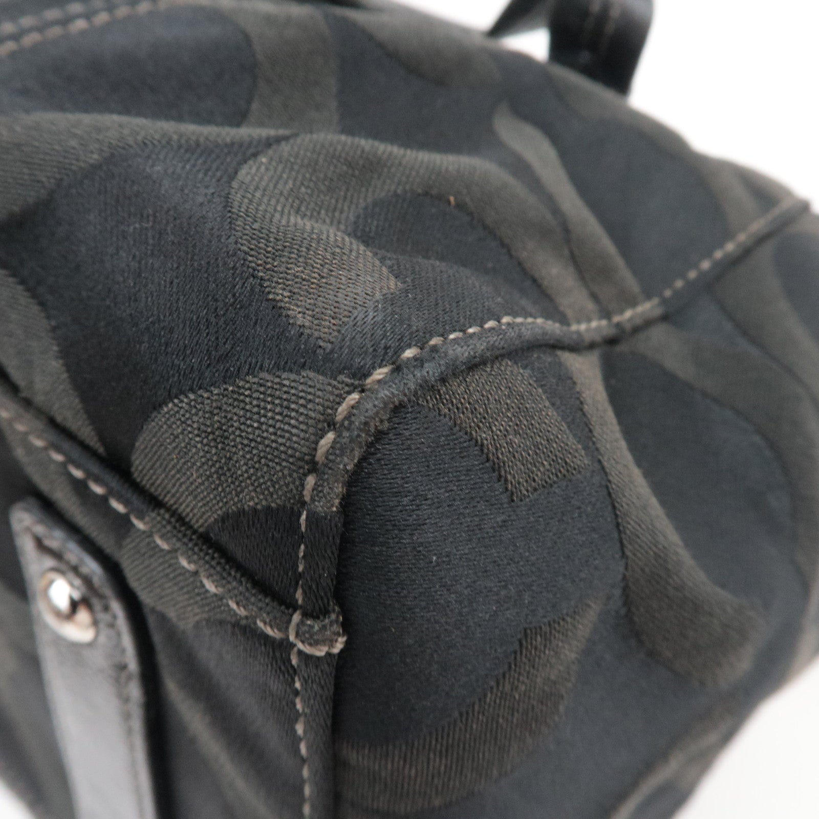 COACH Set of 3 Shoulder Bag Tote Bag Canvas Leather Black Beige Brown