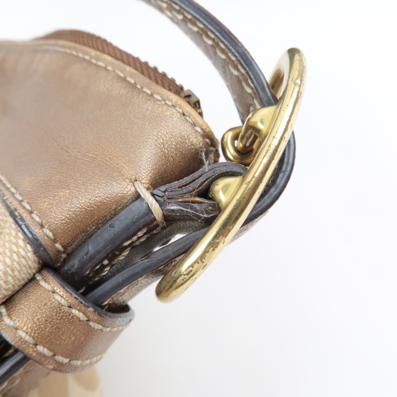 COACH Set of 3 Shoulder Bag Tote Bag Canvas Leather Black Beige Brown