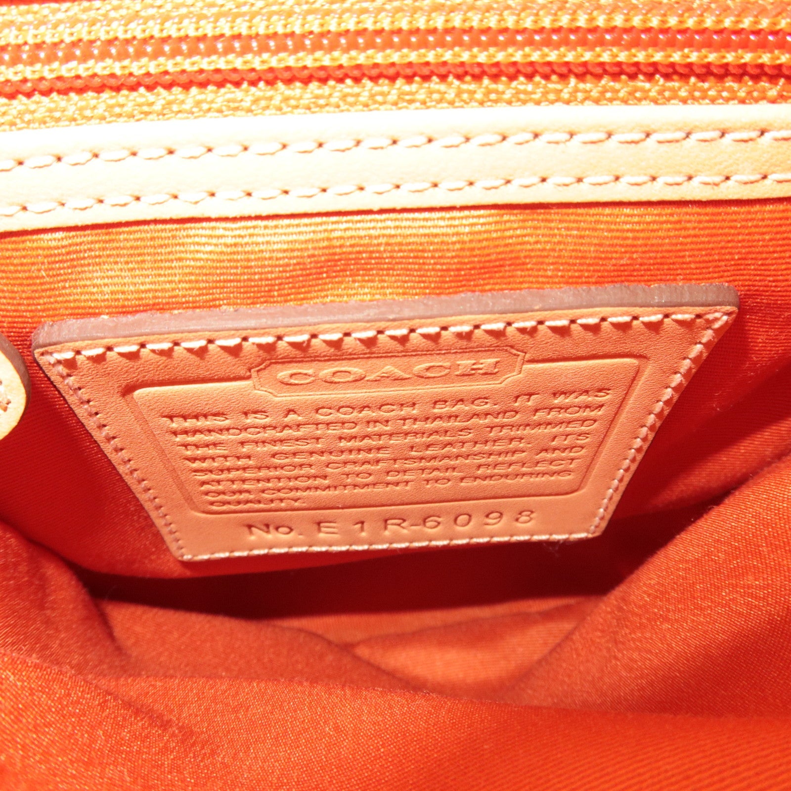 COACH Set of 2 Shoulder Bag Canvas Leather Beige Brown