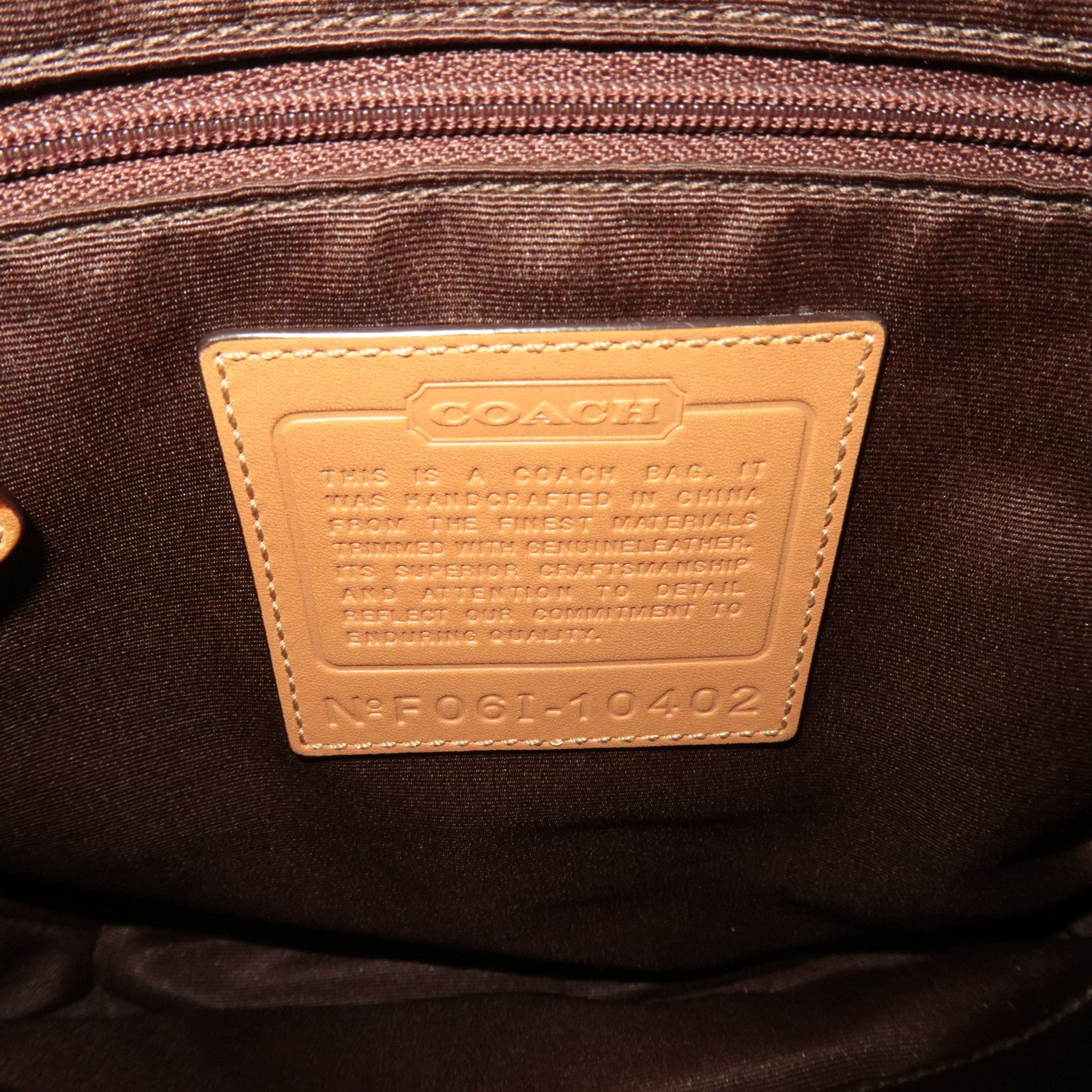 COACH Set of 2 Shoulder Bag Canvas Leather Beige Brown