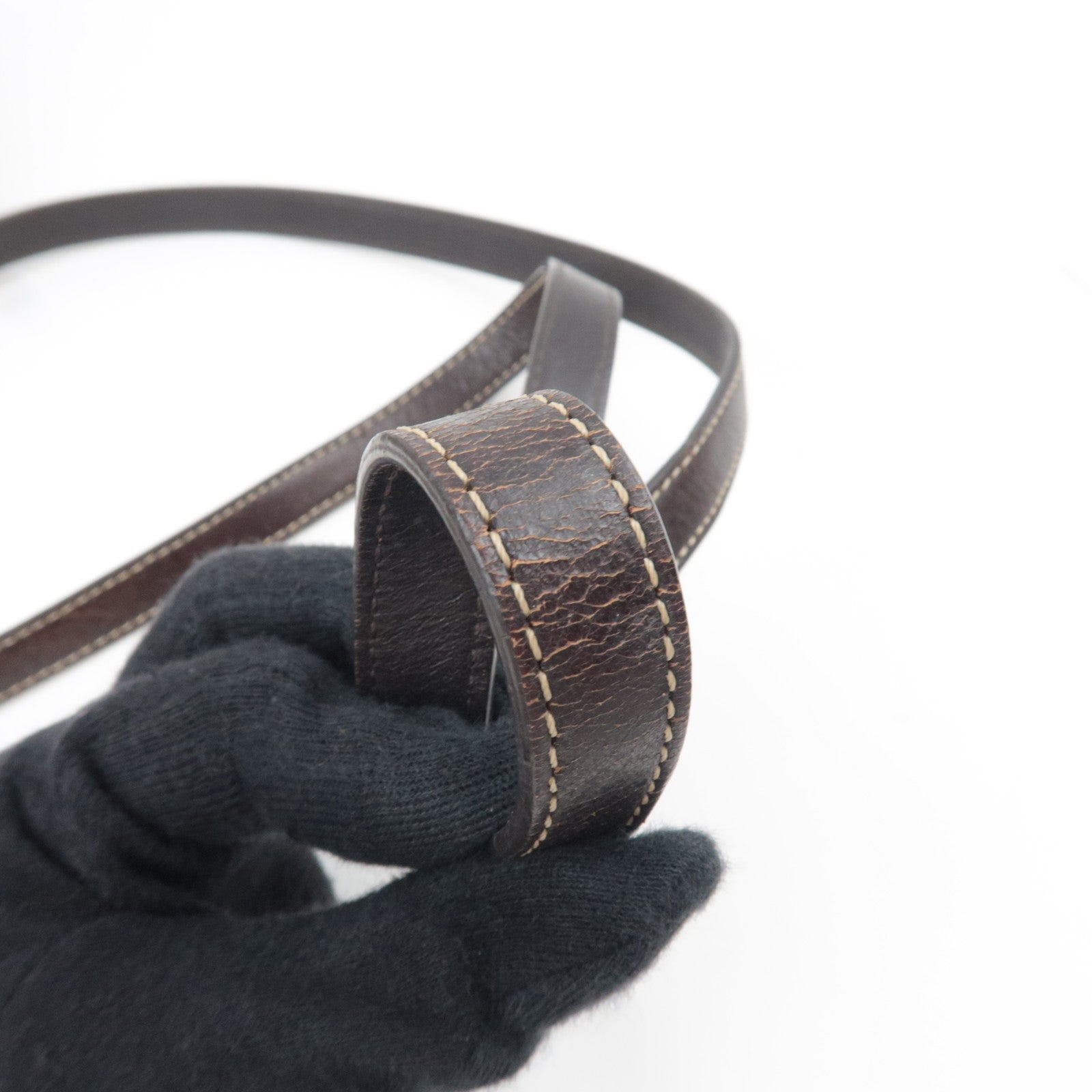 COACH Set of 2 Shoulder Bag Canvas Leather Beige Brown