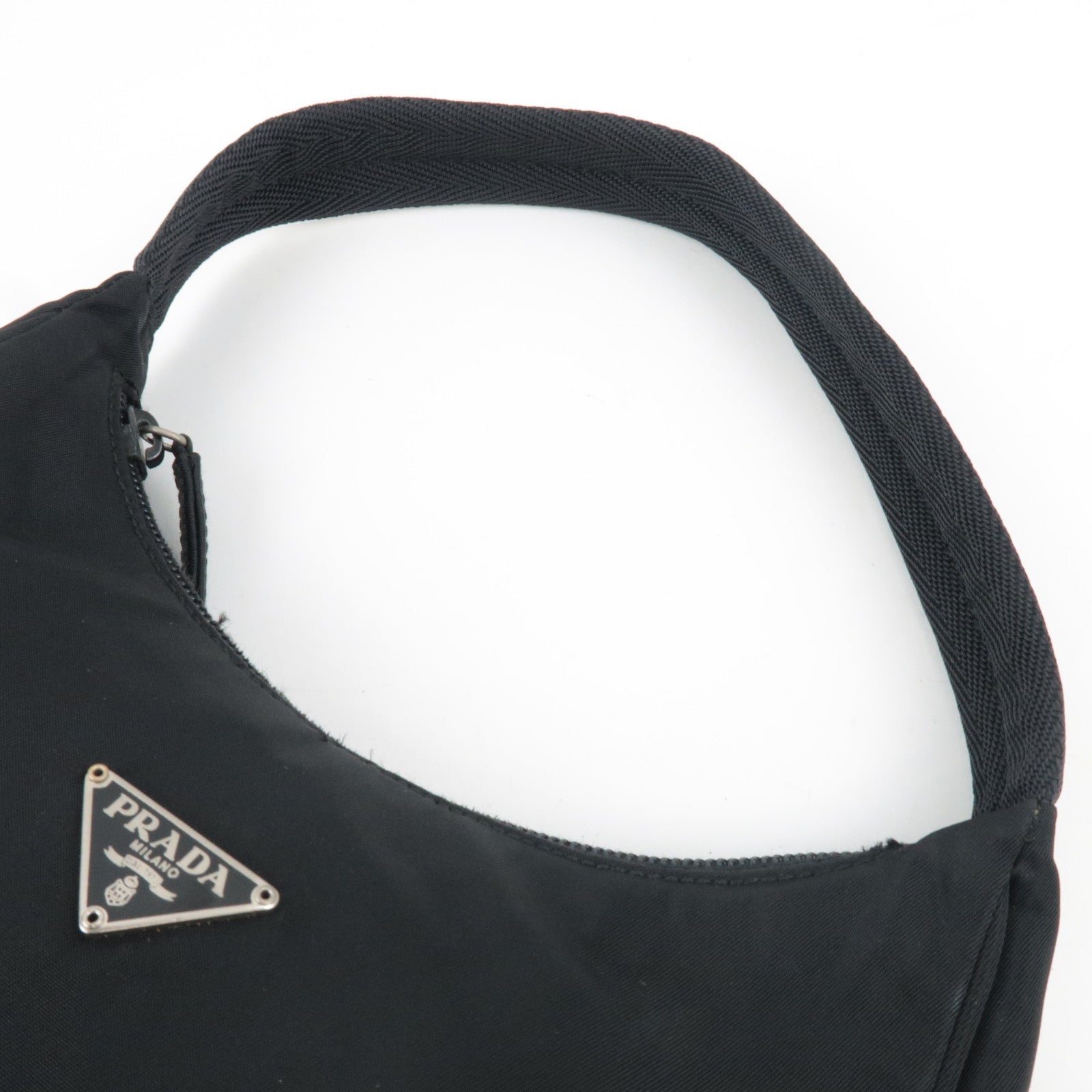 PRADA Handbag Nylon Black MV519 *G card