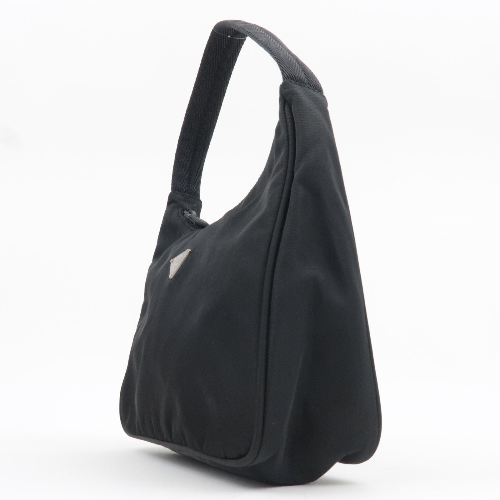 PRADA Handbag Nylon Black MV519 *G card