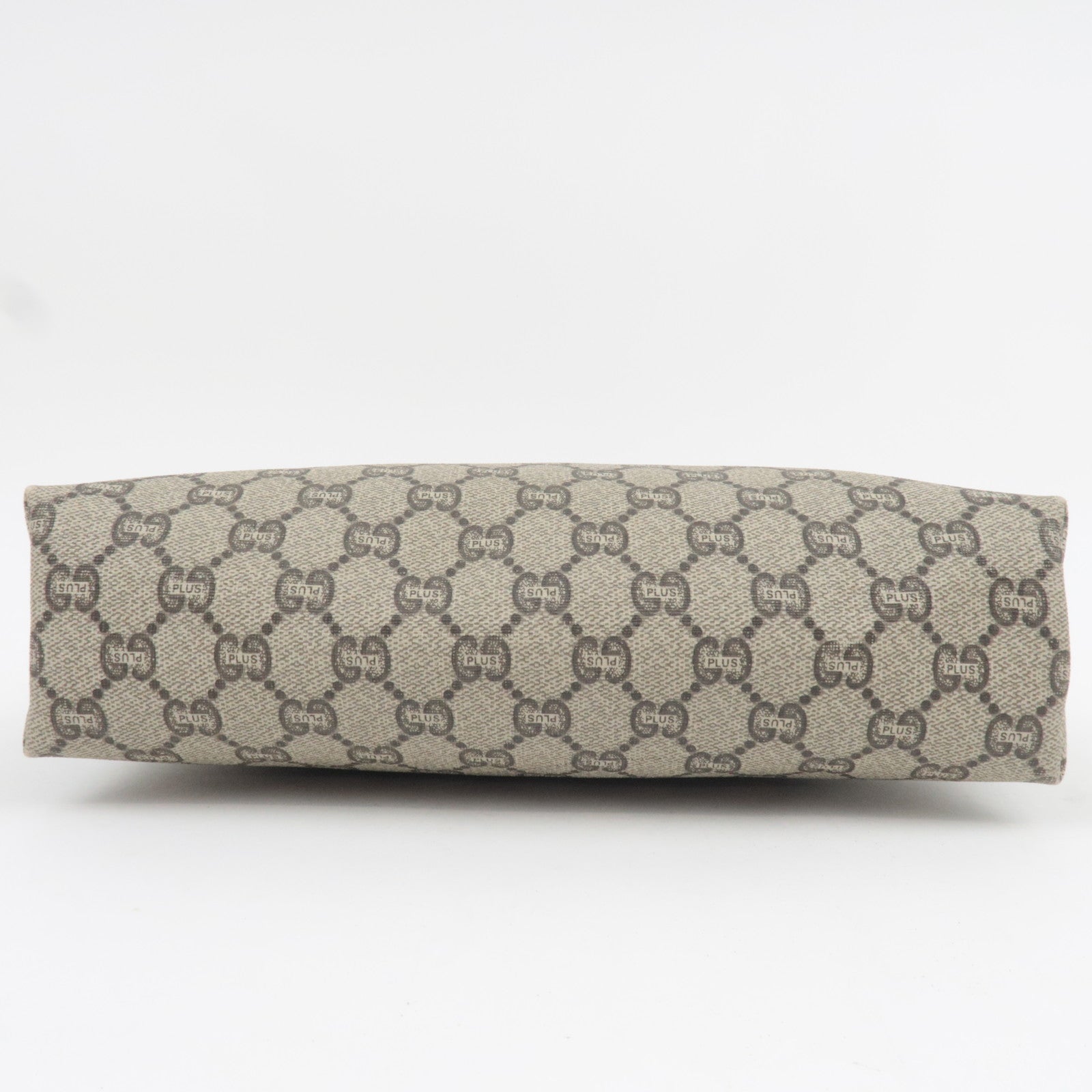 GUCCI Old GUCCI Clutch Bag GG Plus Leather Beige Brown