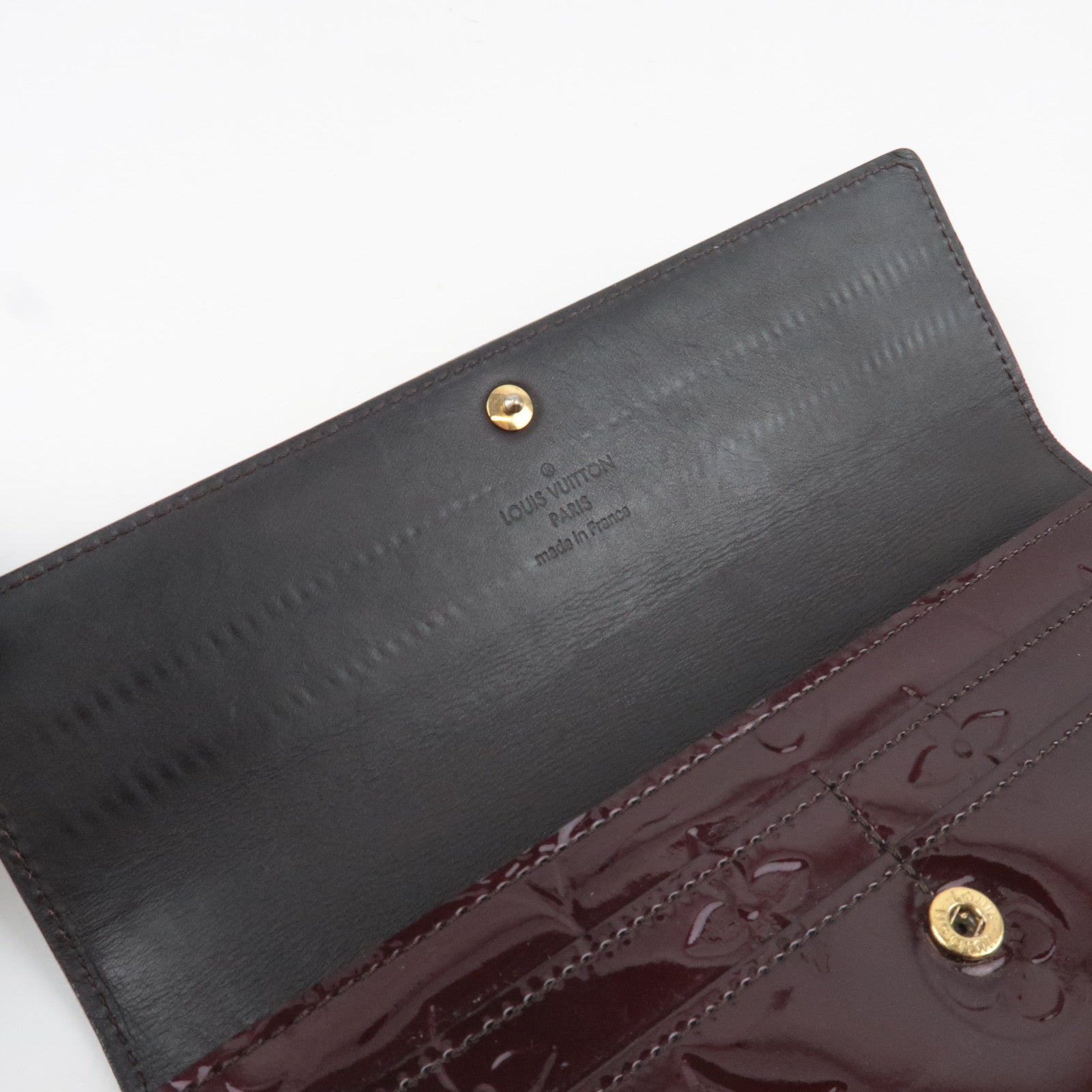 Louis Vuitton Monogram Vernis Portefeuille Sarah Long Wallet Amarante M93524 TN1132 *Box, Dust bag