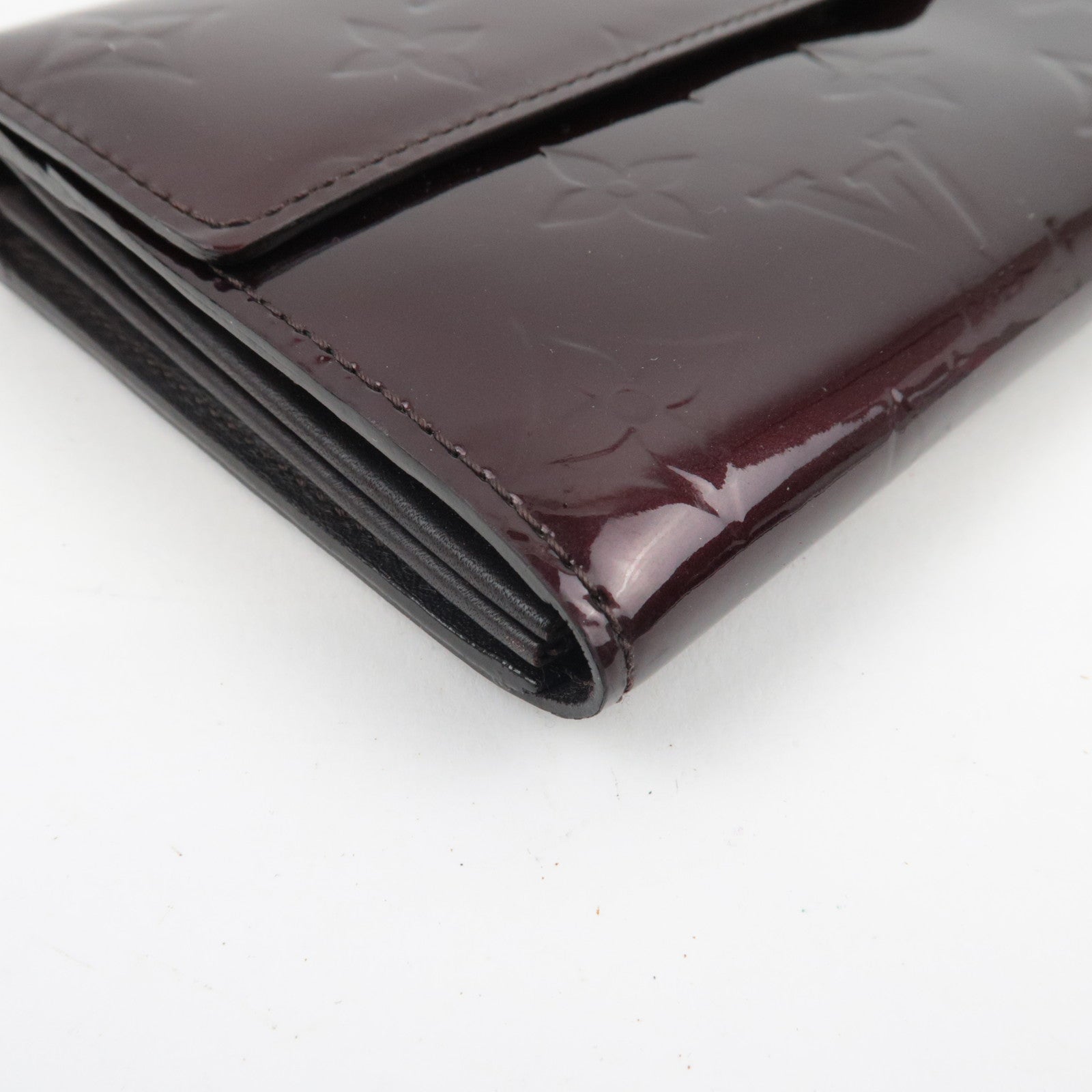 Louis Vuitton Monogram Vernis Portefeuille Sarah Long Wallet Amarante M93524 TN1132 *Box, Dust bag