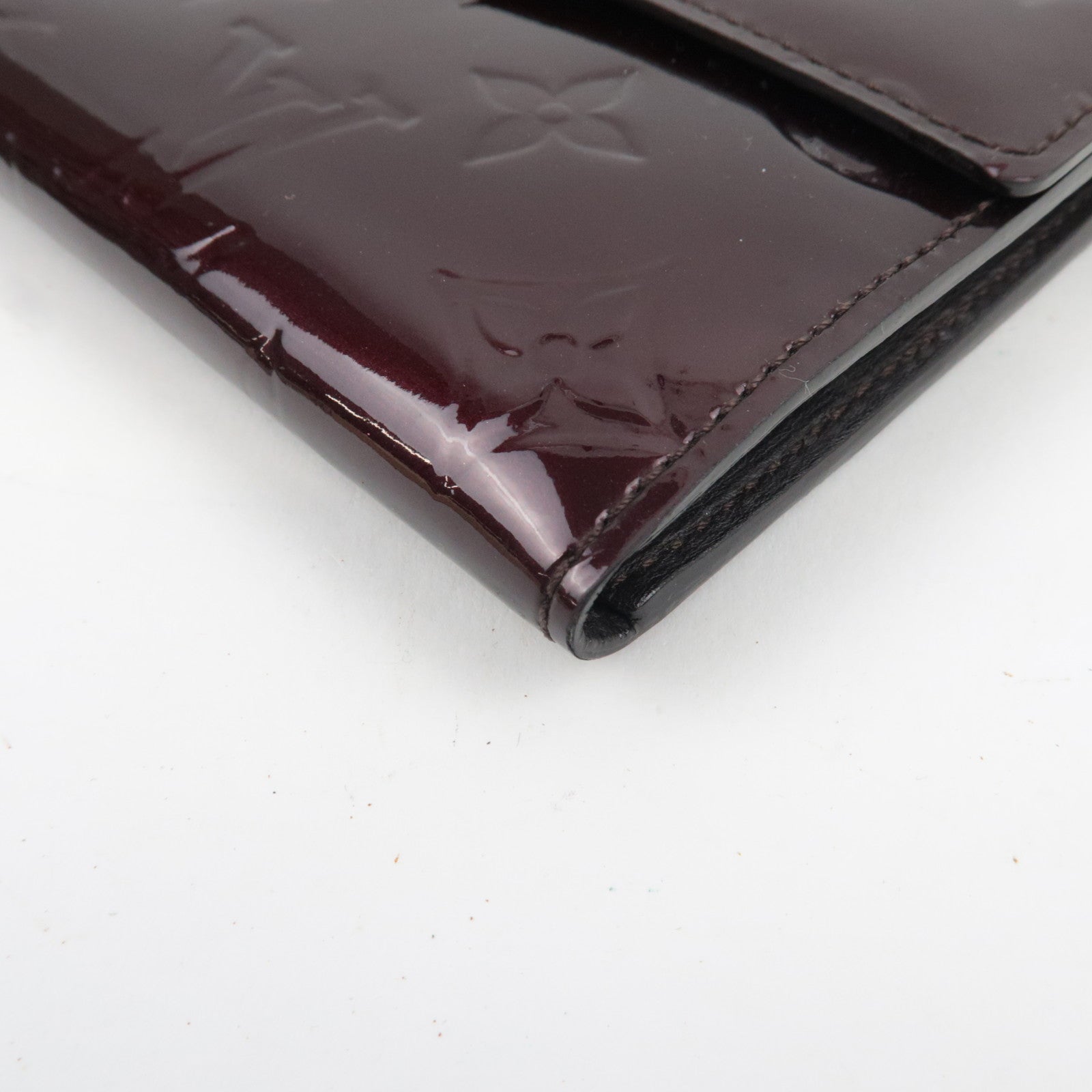 Louis Vuitton Monogram Vernis Portefeuille Sarah Long Wallet Amarante M93524 TN1132 *Box, Dust bag