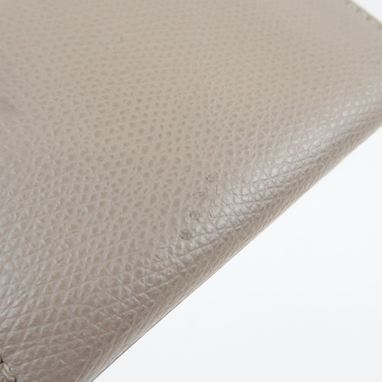 FENDI F Is FENDI Tri-Fold Wallet Leather Greige 8M0395 *Box, Dust bag