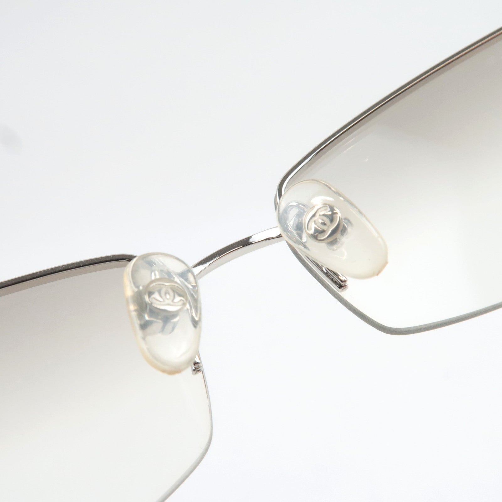 CHANEL Sunglasses Coco Mark Rhinestone 4093-B C.124/61 56□16 130 Gray Ombre