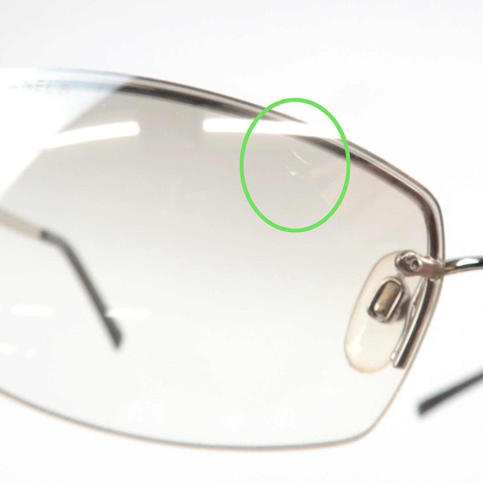 CHANEL Sunglasses Coco Mark Rhinestone 4093-B C.124/61 56□16 130 Gray Ombre