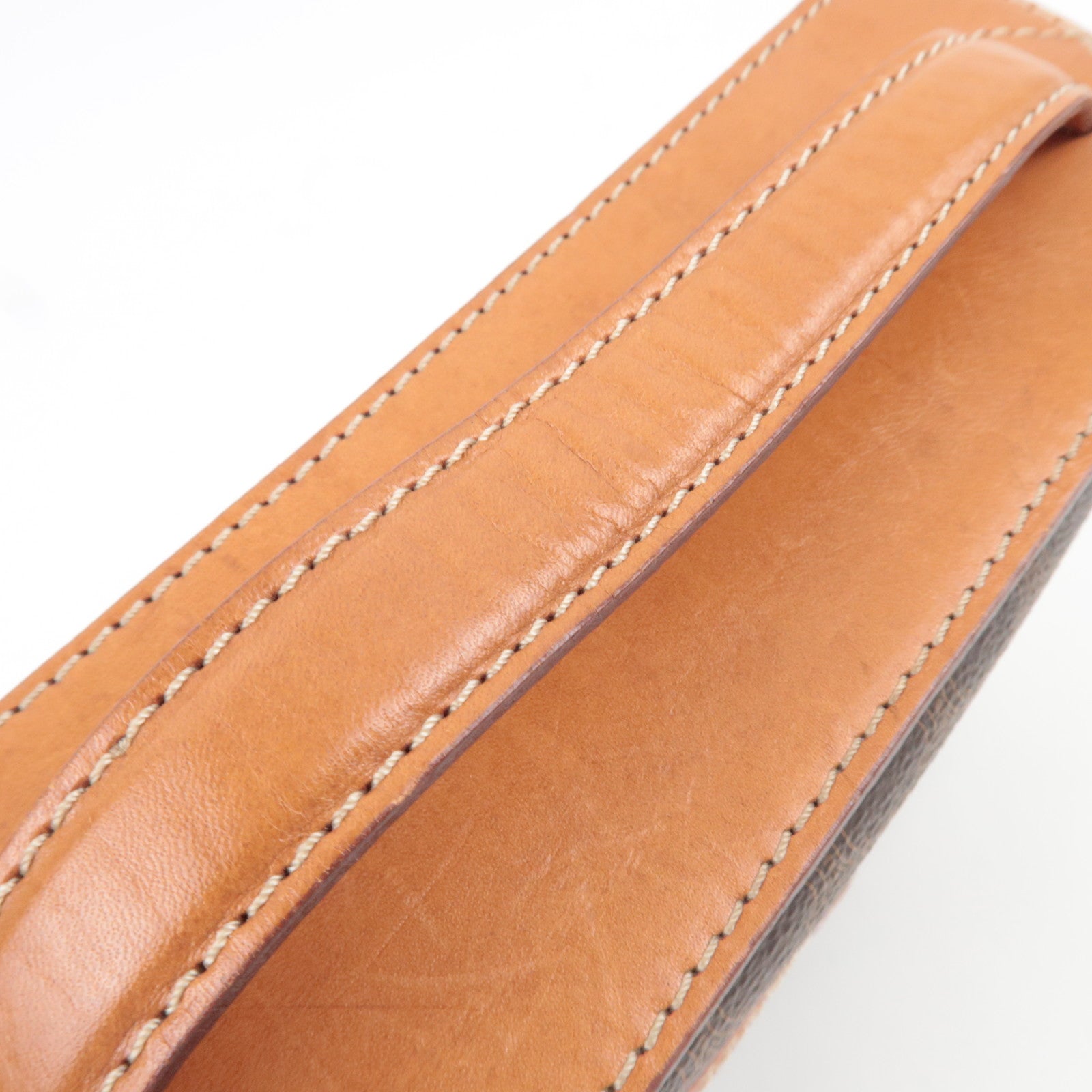 CELINE Macadam Vanity Bag M94 PVC Leather Brown