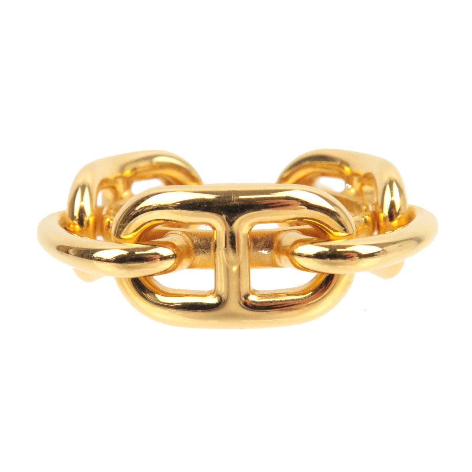 HERMES Chaine D'Ancre Scarf Ring Metal Gold79998