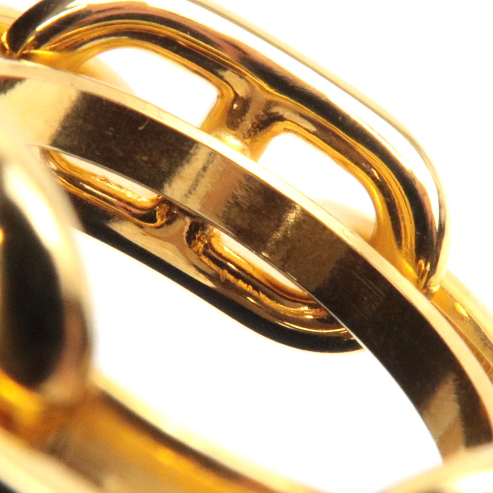 HERMES Chaine D'Ancre Scarf Ring Metal Gold