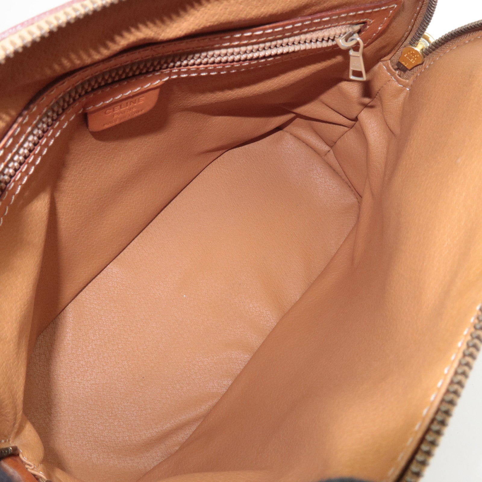 CELINE Macadam 2Way Handbag PVC Leather Brown *Strap