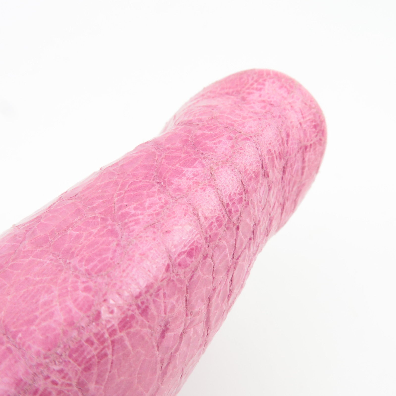 MIU MIU Embossed Clutch Bag Pouch Leather Pink