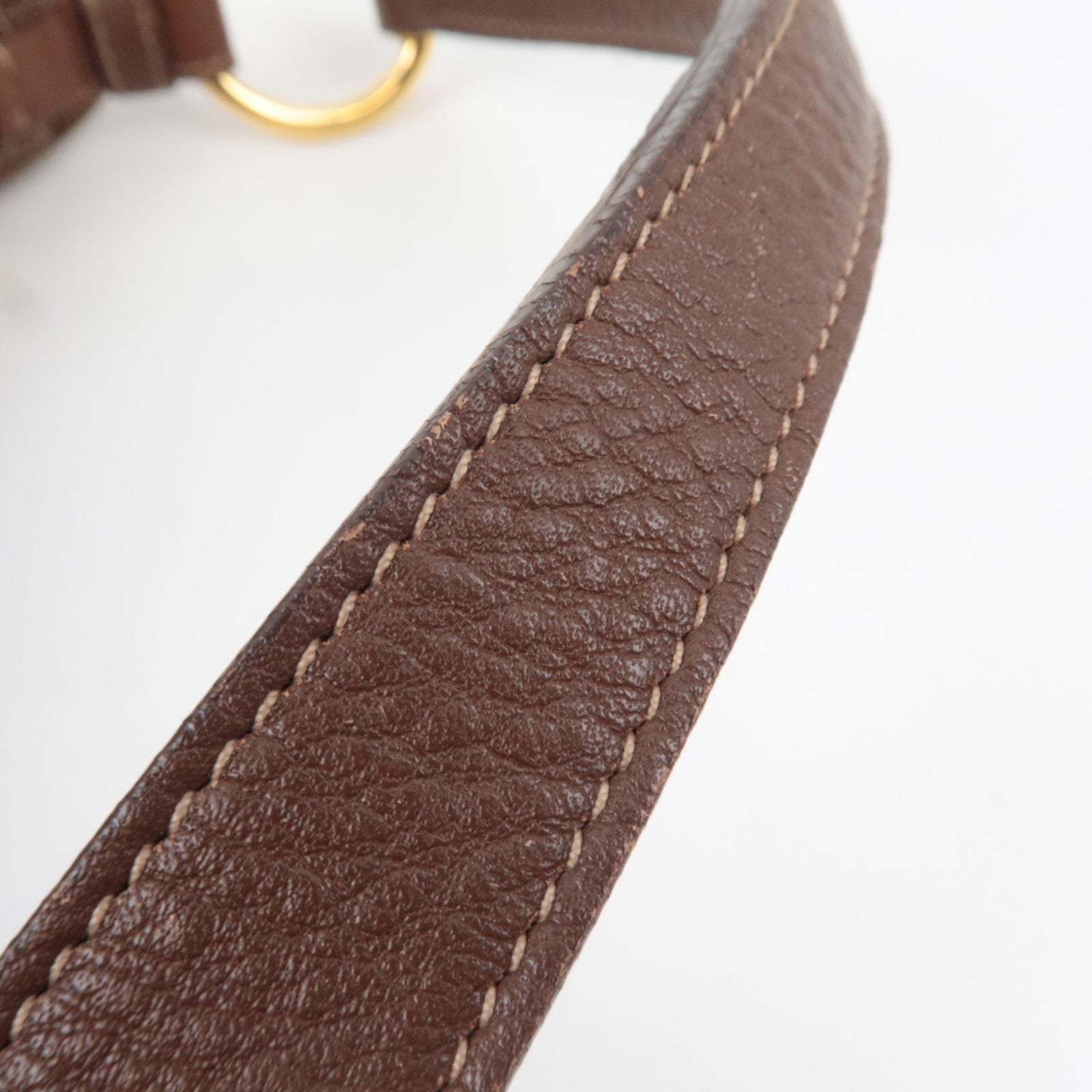 PRADA Logo One Shoulder Bag Nylon Leather Brown *Dust bag, Name tag