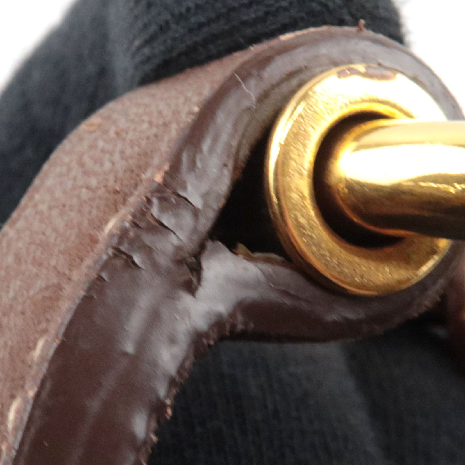 PRADA Logo One Shoulder Bag Nylon Leather Brown *Dust bag, Name tag