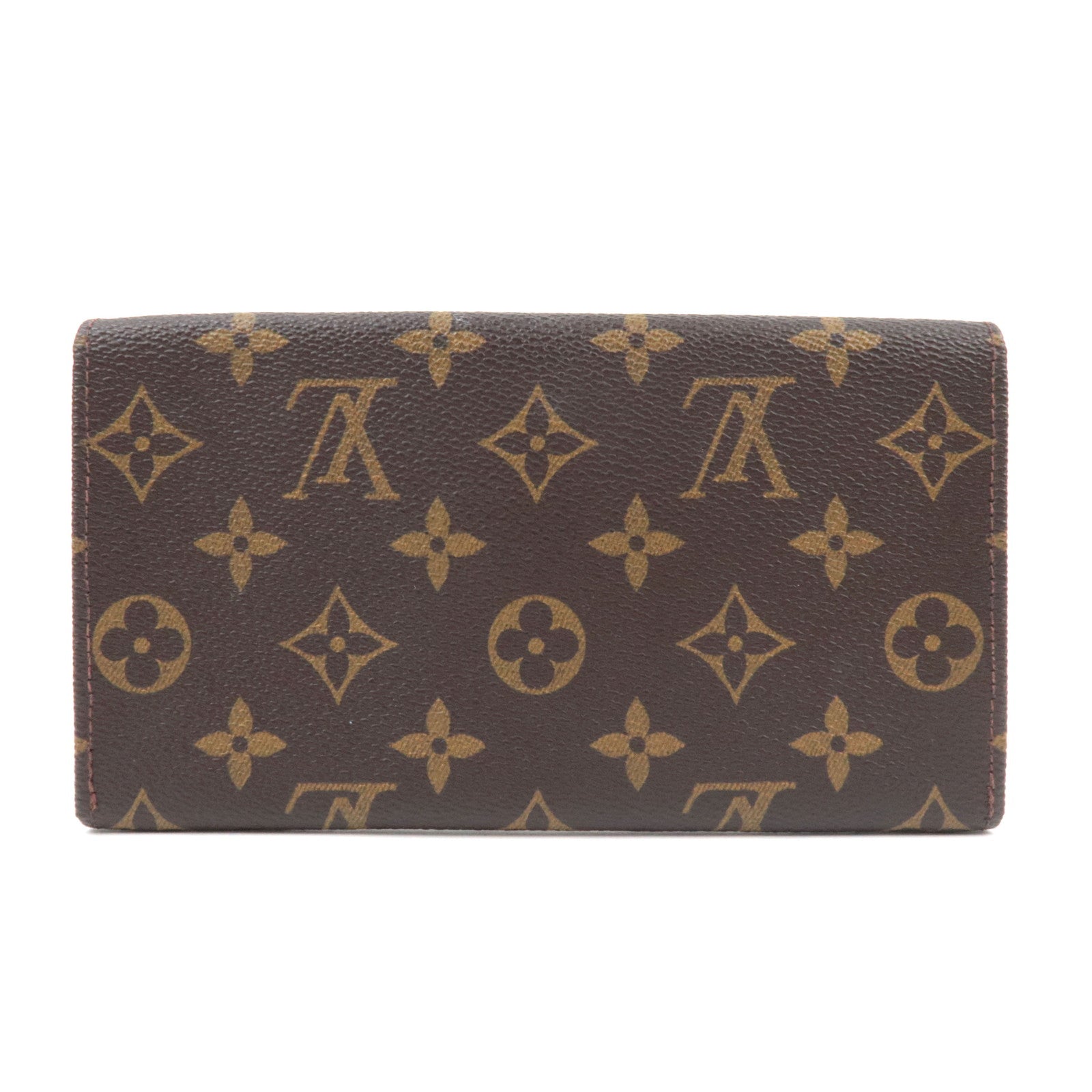 Louis Vuitton Monogram Bifold Long Bill Wallet 864RA