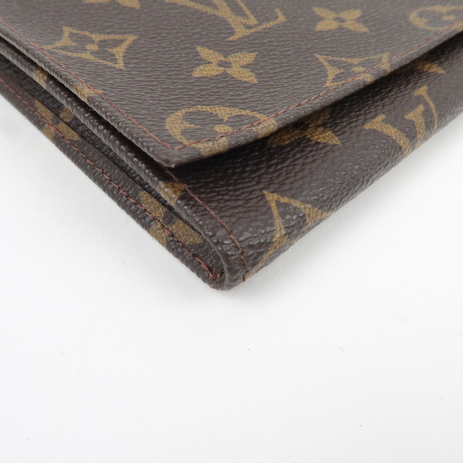 Louis Vuitton Monogram Bifold Long Bill Wallet 864RA