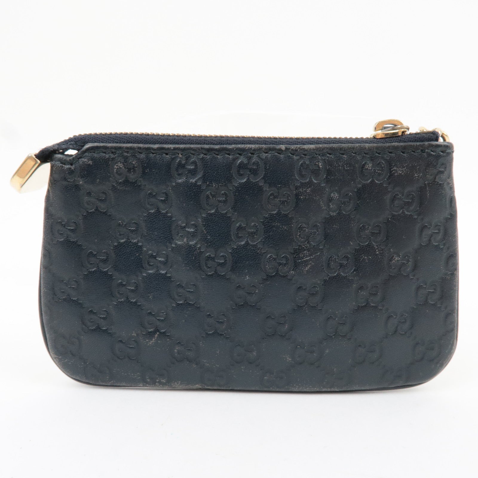 GUCCI Micro Guccissima Coin Case Leather Black 233183