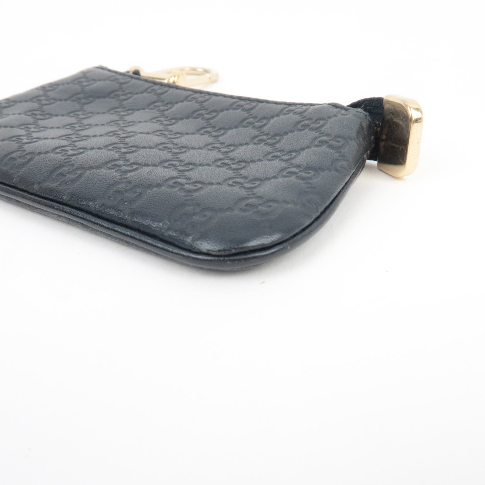 GUCCI Micro Guccissima Coin Case Leather Black 233183