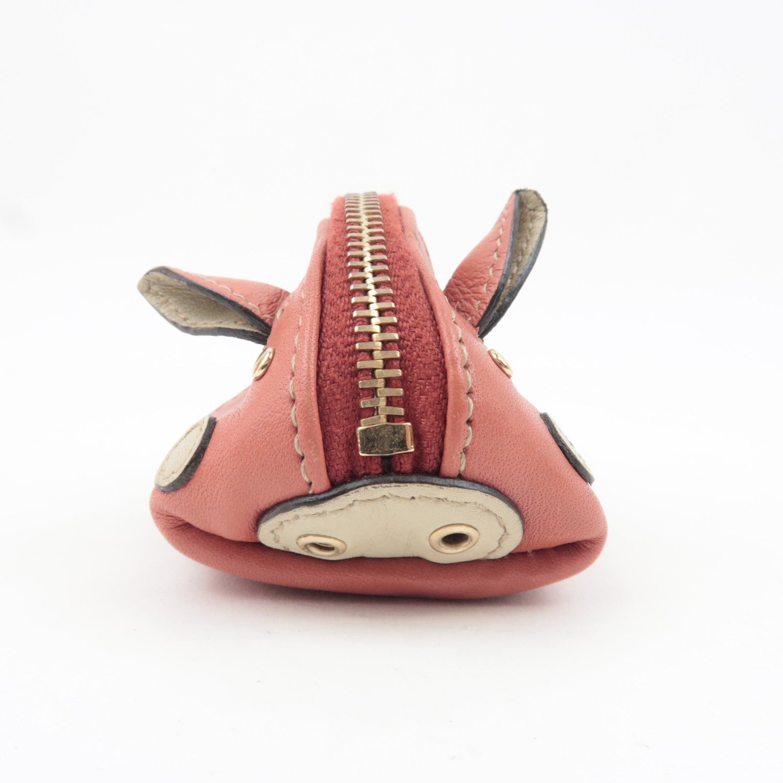 GUCCI Micro GG Plus Pig Shape Mini Coin Case Beige Pink 256864